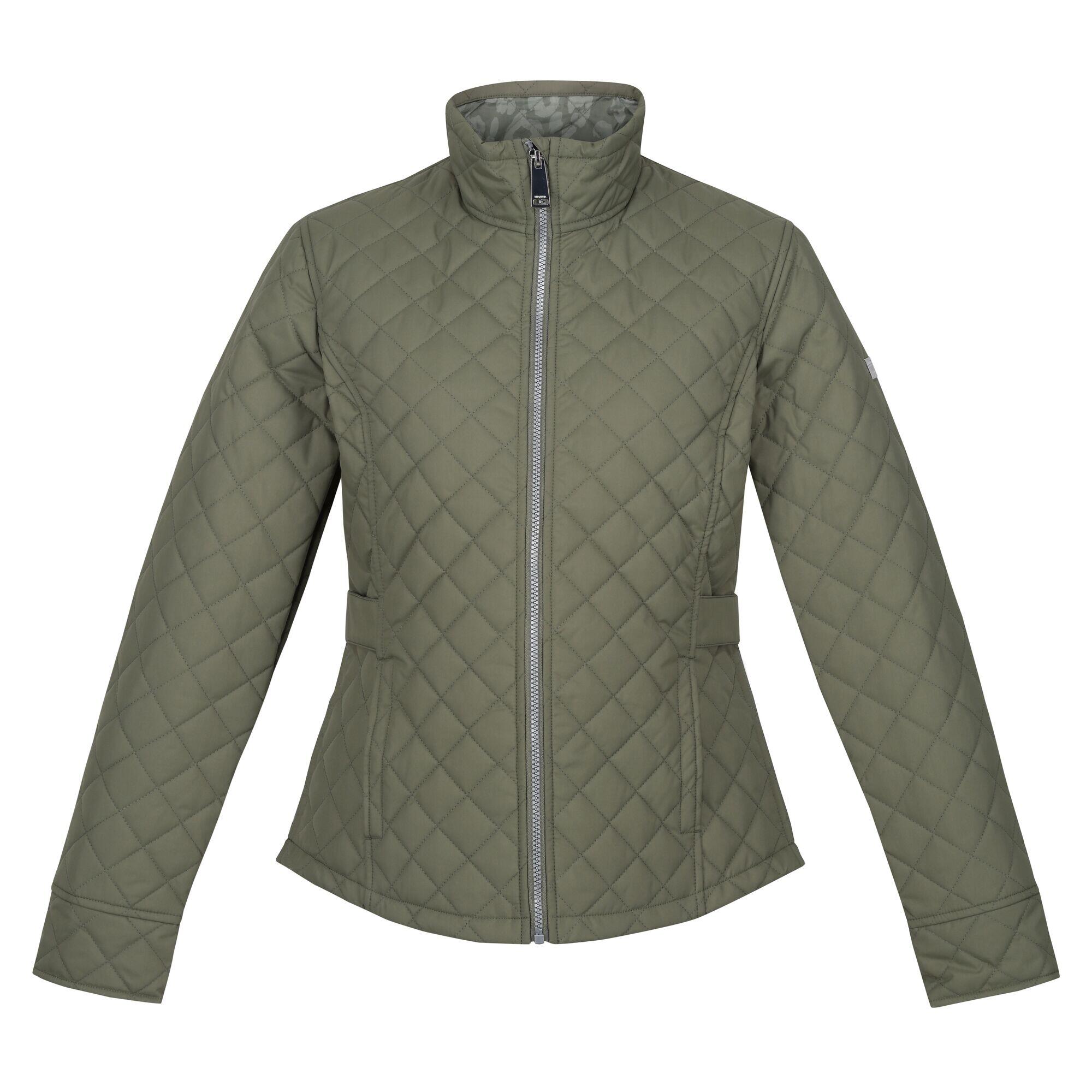 Womens/Ladies Carmine Quilted Padded Jacket (Four Leaf Clover) 1/5