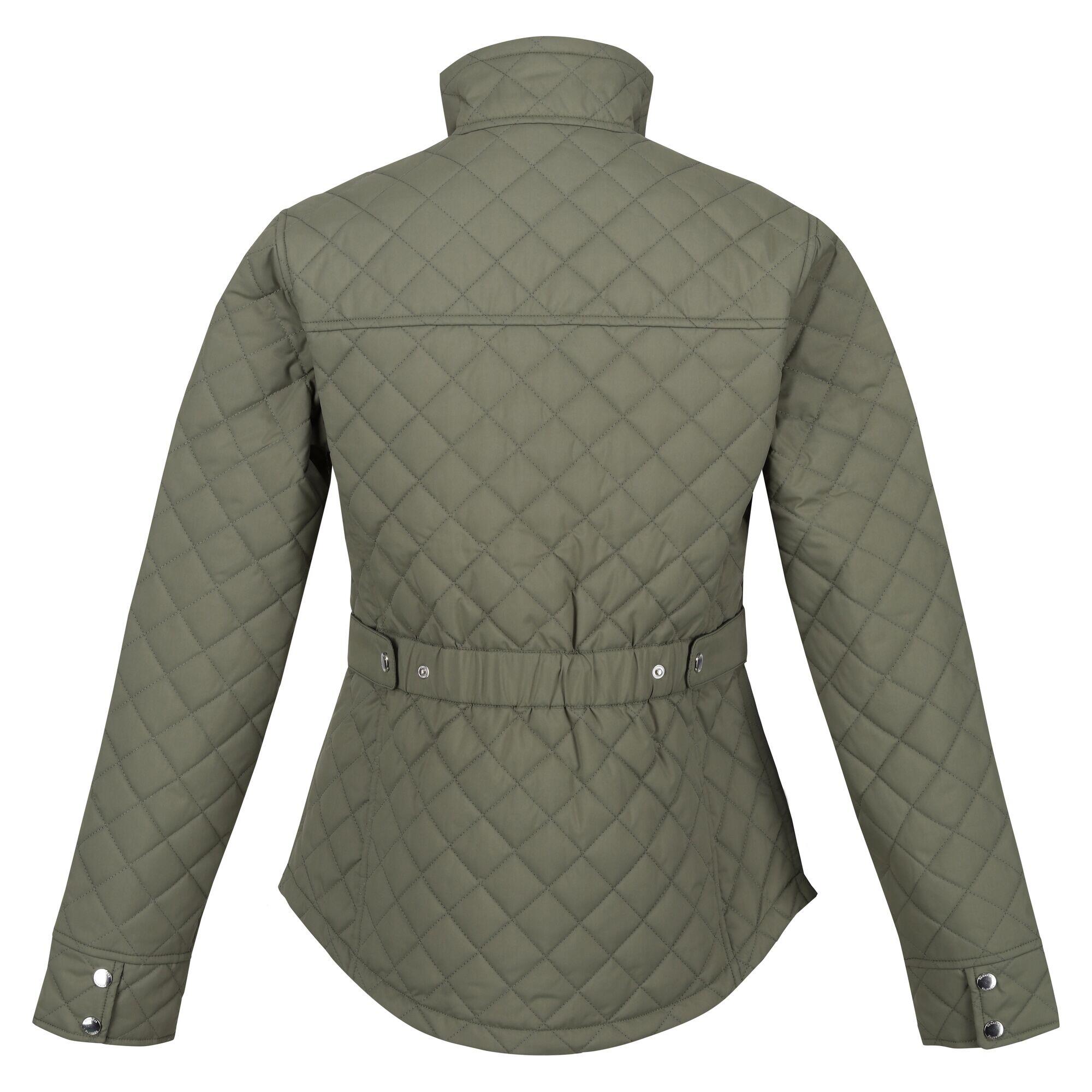 Womens/Ladies Carmine Quilted Padded Jacket (Four Leaf Clover) 2/5