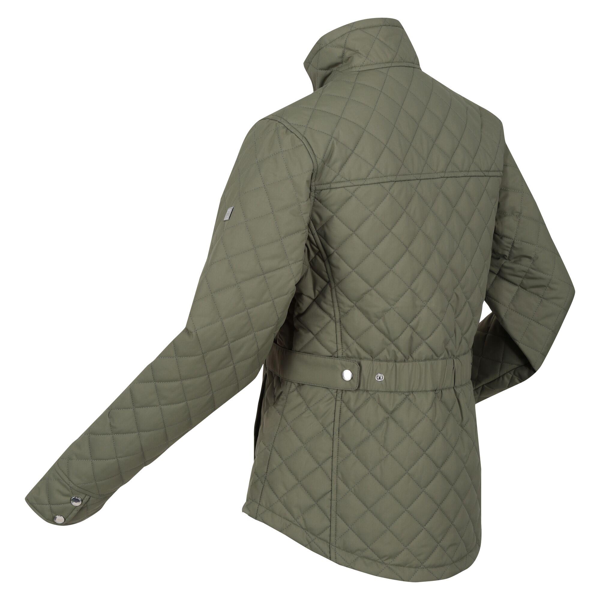 Womens/Ladies Carmine Quilted Padded Jacket (Four Leaf Clover) 4/5