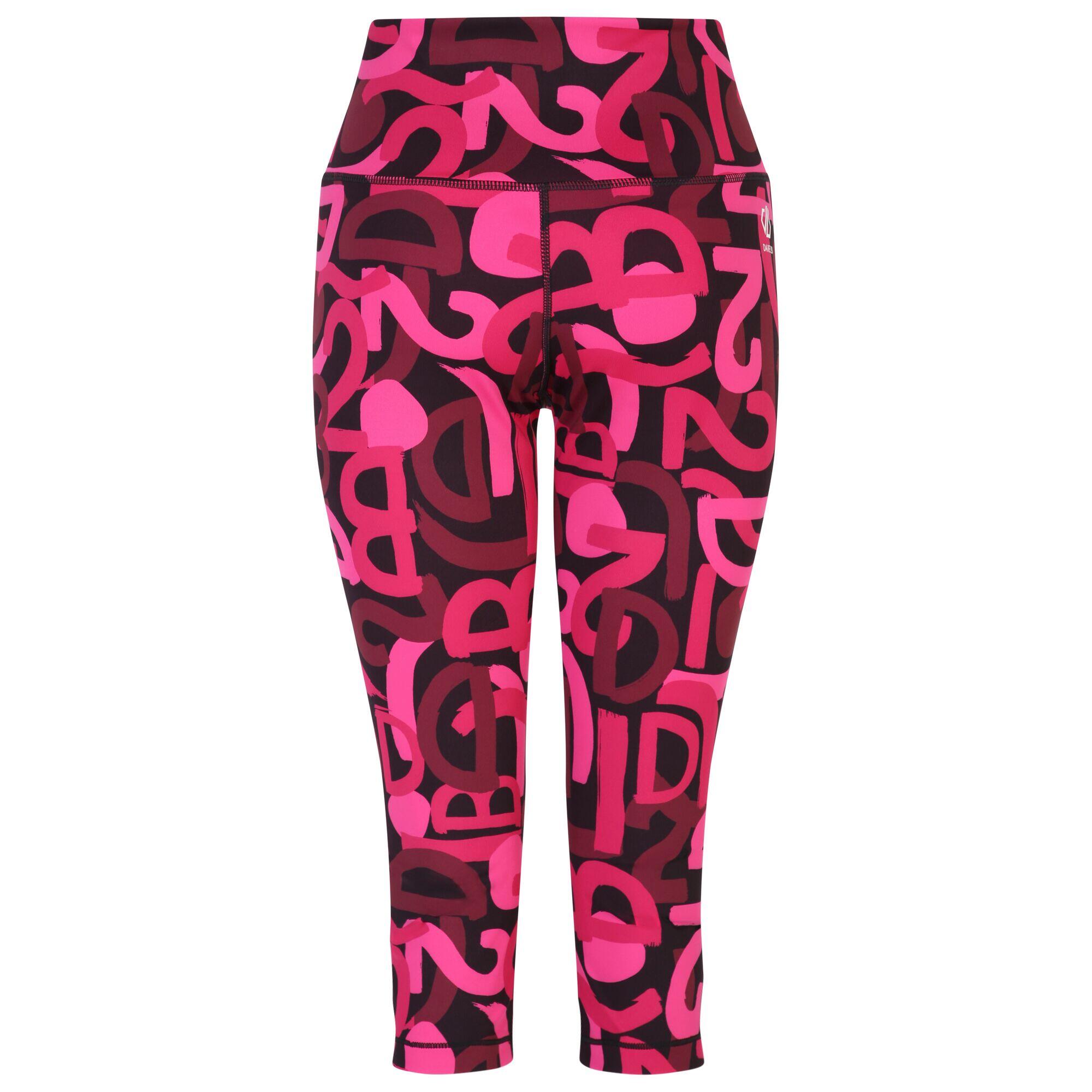 Womens/Ladies Influential Graffiti 3/4 Leggings (Pure Pink) 2/5