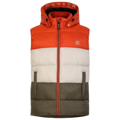 Kinder/kinder jolly gewatteerd gilet (rooibosthee/lichtgroen)