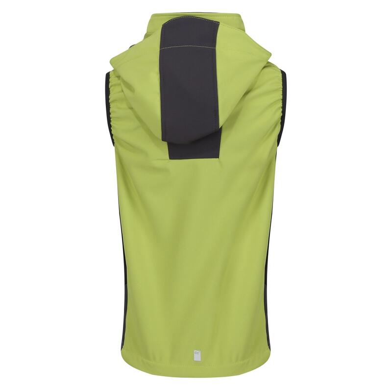 Kinder/Kids Zuurstof VI Lichtgewicht Gilet met Capuchon (Groen Alg/Seal Grijs)