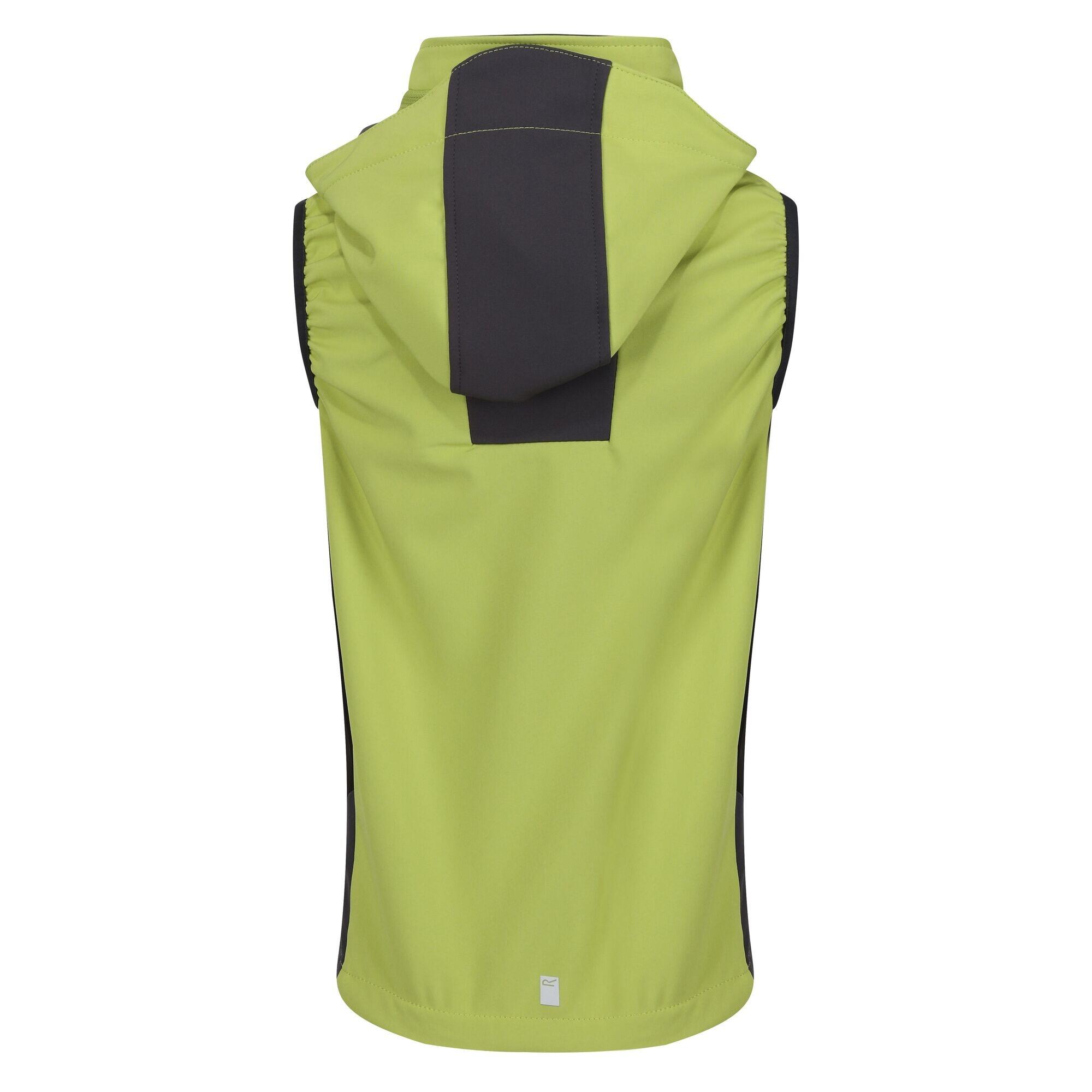 ACIDITY Children's sleeveless jacket (Seaweed green / Seal gray)