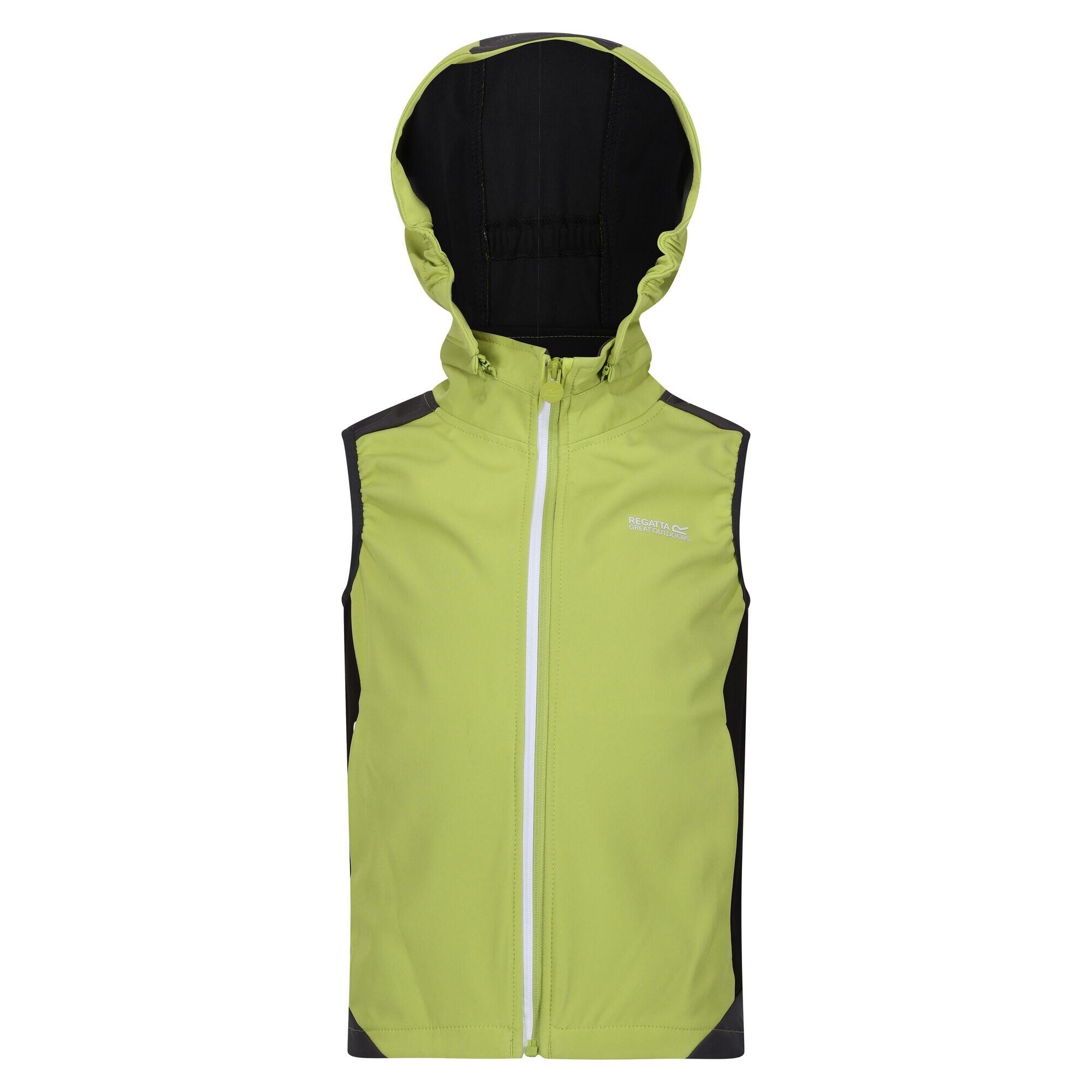 REGATTA Childrens/Kids Acidity VI Lightweight Hooded Gilet (Green Algae/Seal Grey)