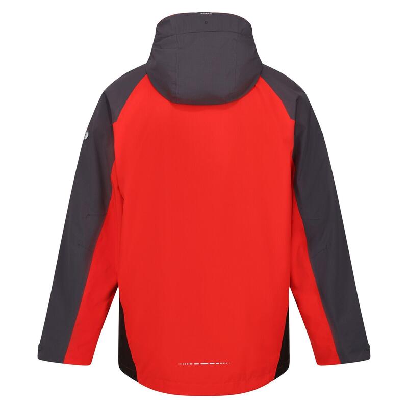 Veste imperméable RADDICK Homme (Rouge cadmium / Gris phoque)