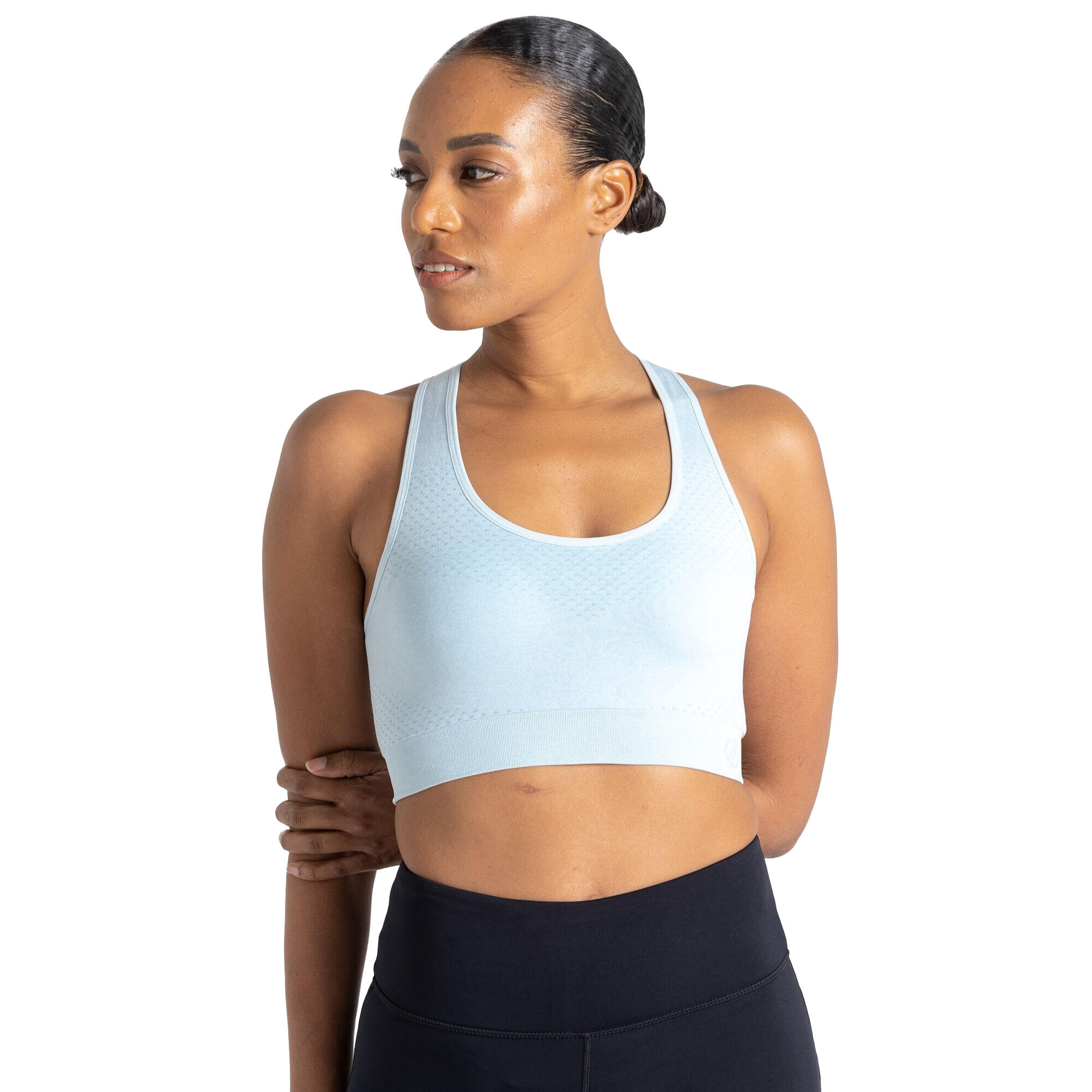 Womens/Ladies Dont Sweat It Sports Bra (Quiet Blue) 3/4