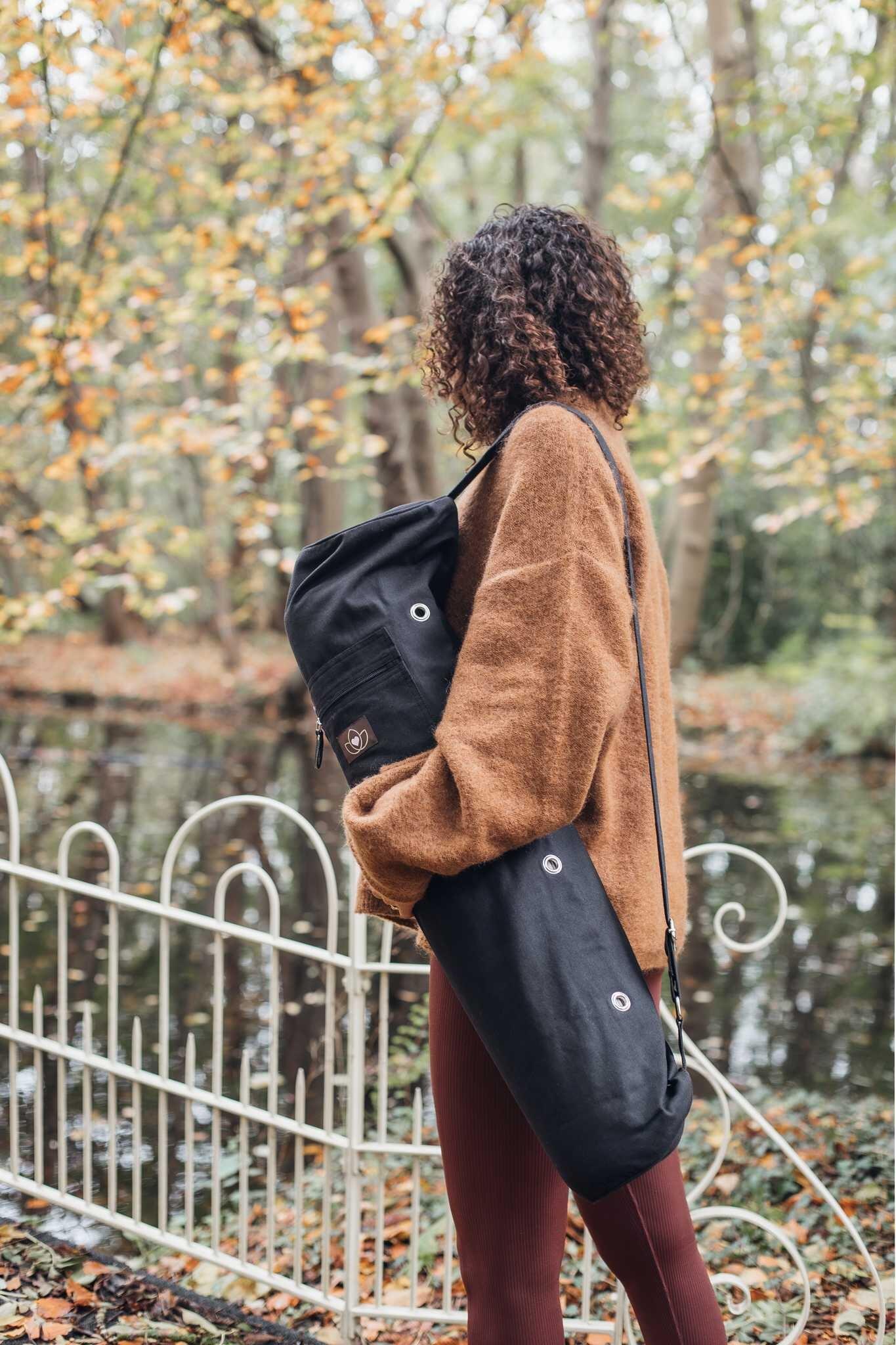 Lotus Yogatas katoen eco extra breed zwart 4/5
