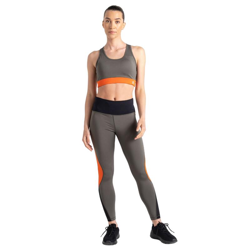 Brassière de sport SWIFT Femme (Vert lichen / Rouge orangé)