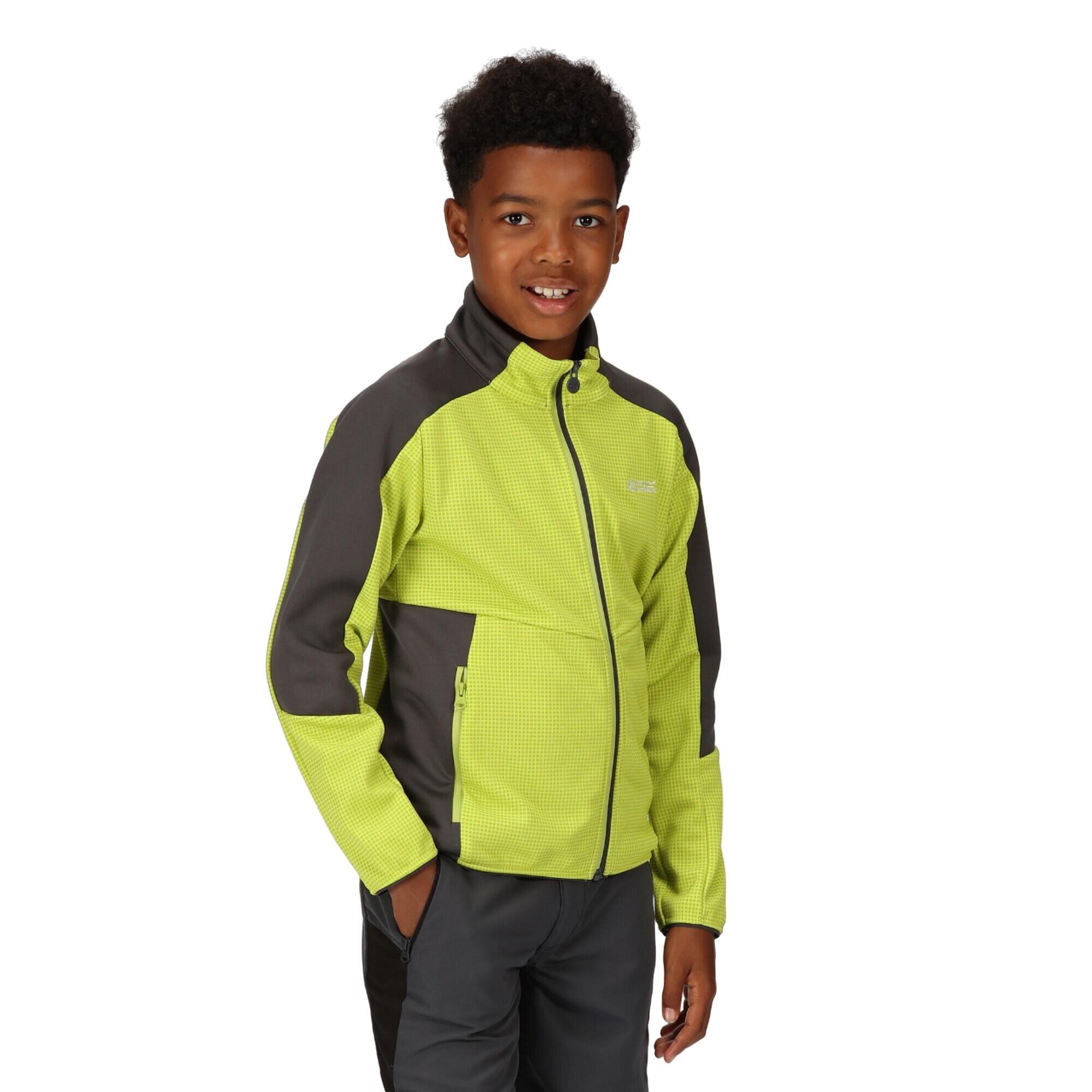 Childrens/Kids Highton II Fleece Jacket (Green Algae/Seal Grey) 3/5