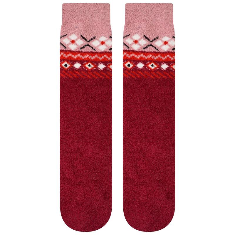 Unisex felnőtt felnőtt ünnepi Fair Isle pelyhes karácsonyi zokni