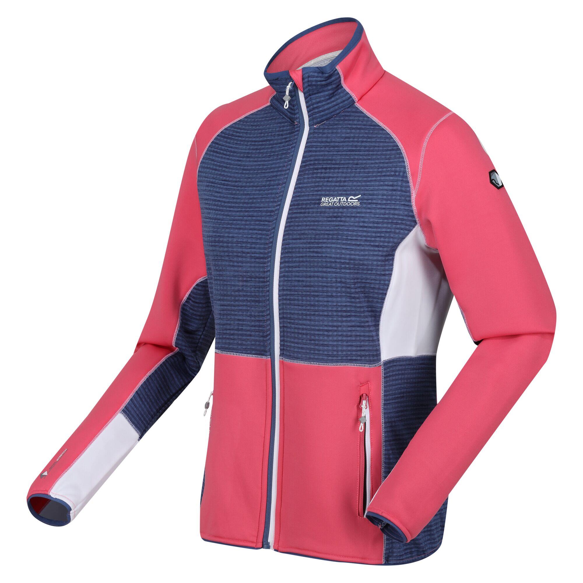 Giacca softshell YARE da donna (Rosa / Denim)