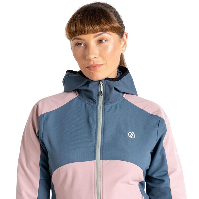 Giacca Soft Shell Con Cappuccio Donna Dare 2B Avidly Rosa Scuro Orione Grigio