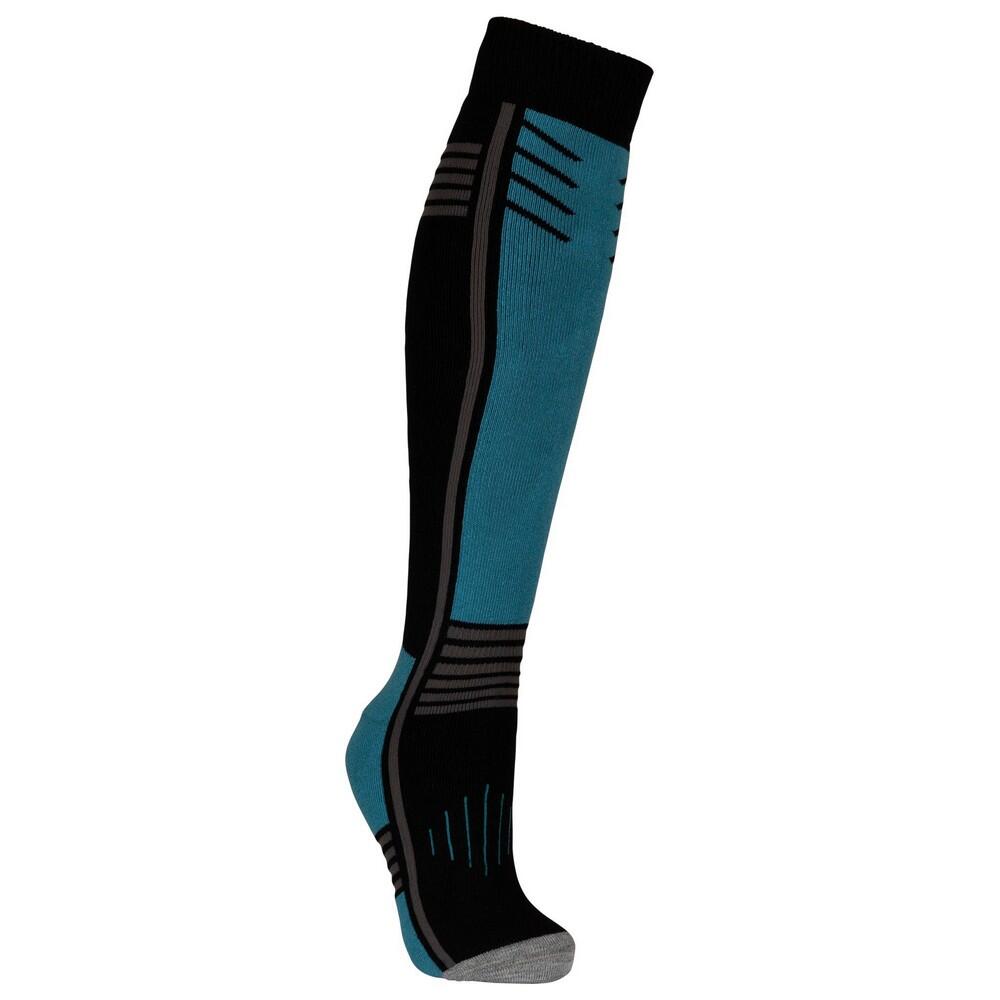 TRESPASS Unisex Adult Icy Ski Socks (Black/Storm Blue)