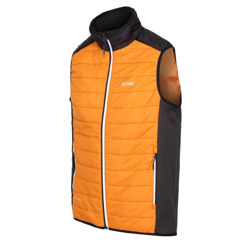 Heren Halton VII Gewatteerd Gilet (Oranje peper/Zwart)