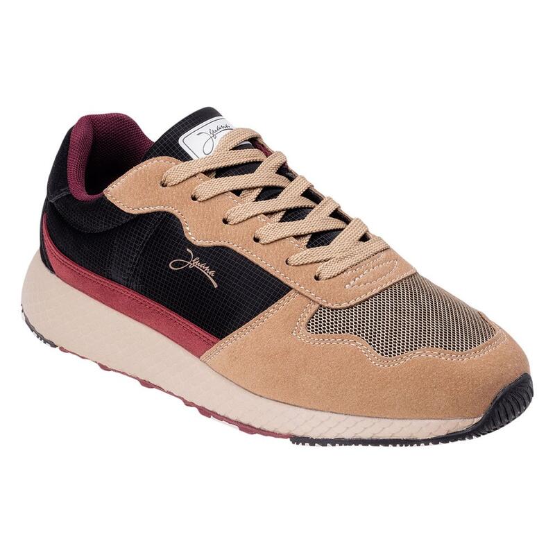 Dames Petisa Trainers (Donker beige/Bourgondië)