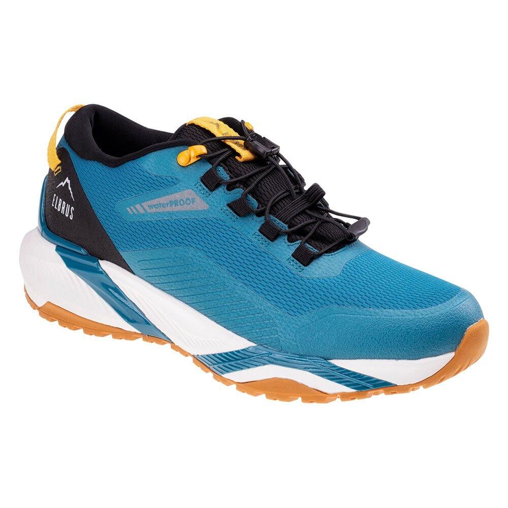 Elbrus - Baskets Faren Homme (bleu Sarcelle / Noir / Safran) - Chaussures De Sport - Bleu|noir|orange - Decathlon