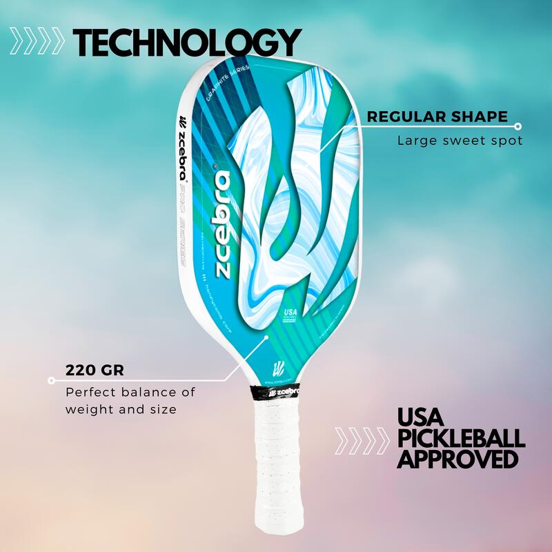 Pala de Pickleball Zcebra Graphite series Sky Edition