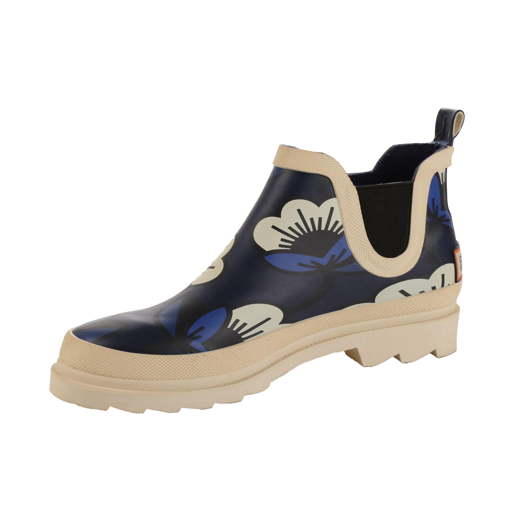 Womens/Ladies Orla Kiely Passion Flower Wellington Boots (Navy/Cream) 3/5