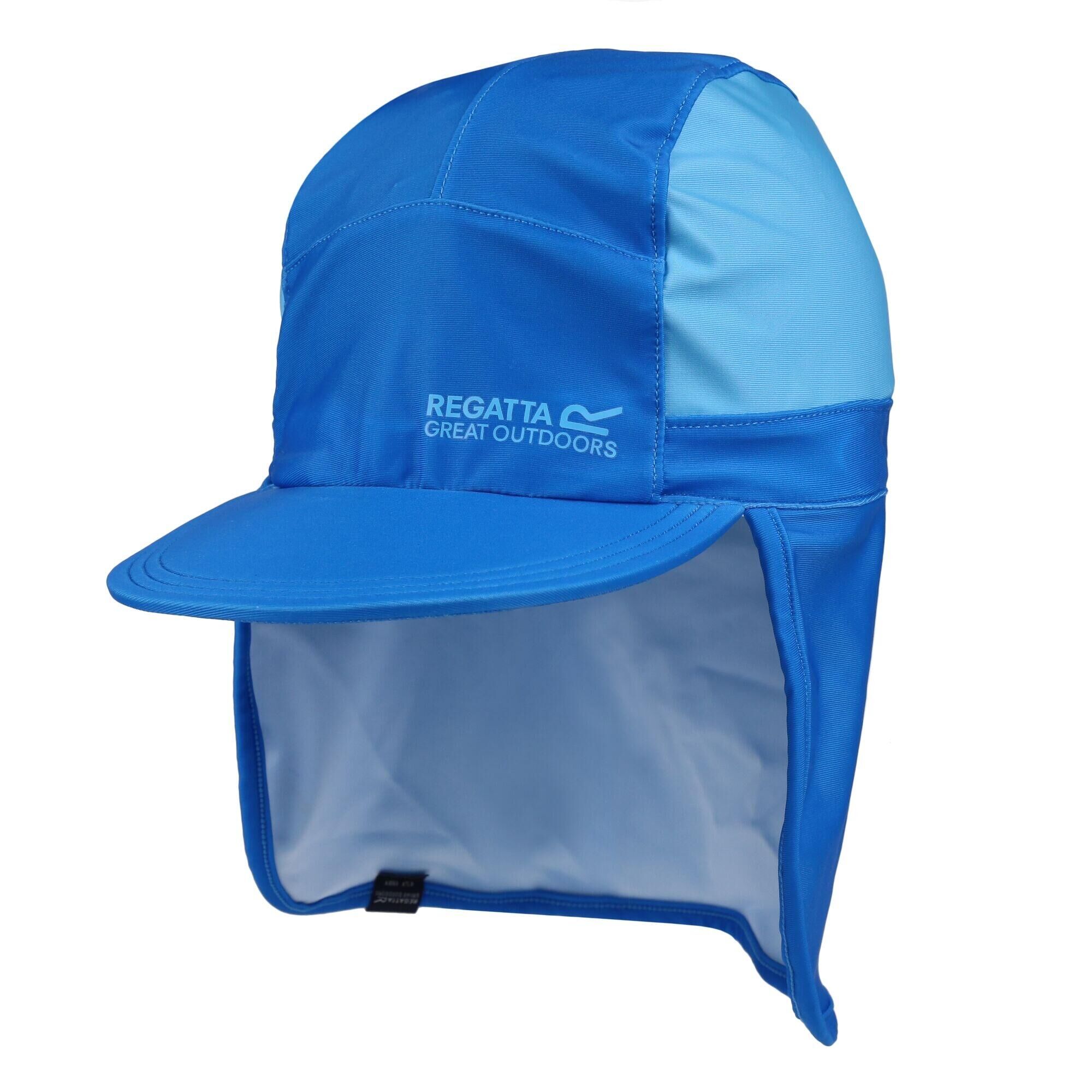 REGATTA Childrens/Kids Sunshade Neck Protector Cap (Indigo Blue/Aquarius)