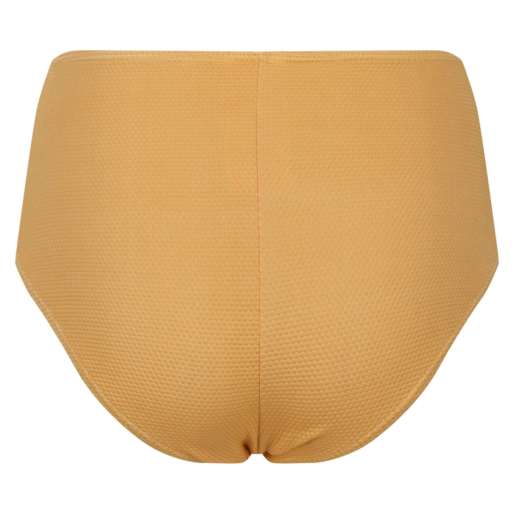 Womens/Ladies Paloma Textured Bikini Bottoms (Mango Yellow) 2/5