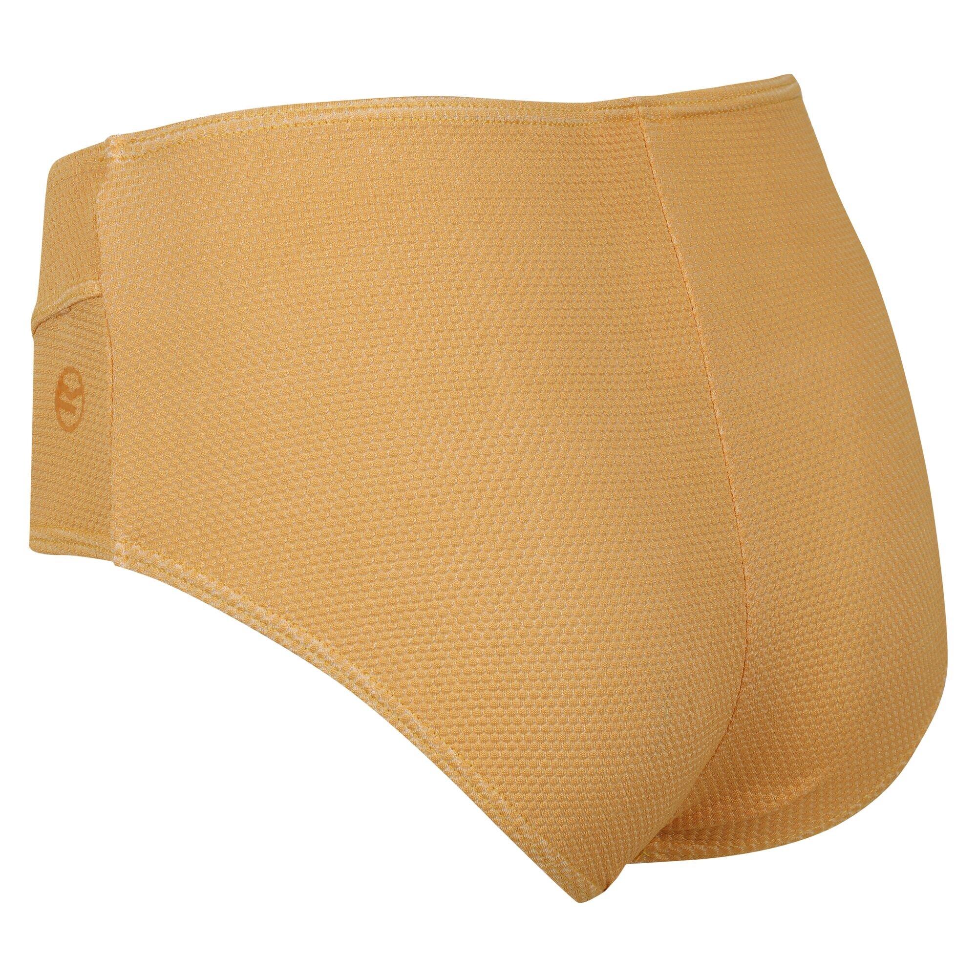 Womens/Ladies Paloma Textured Bikini Bottoms (Mango Yellow) 4/5