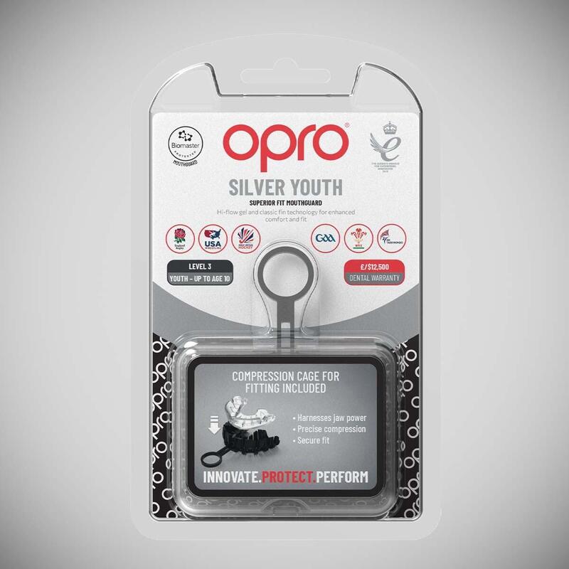 OPRO Gebitsbeschermer Self-Fit Silver-Edition V2 Transparant Junior