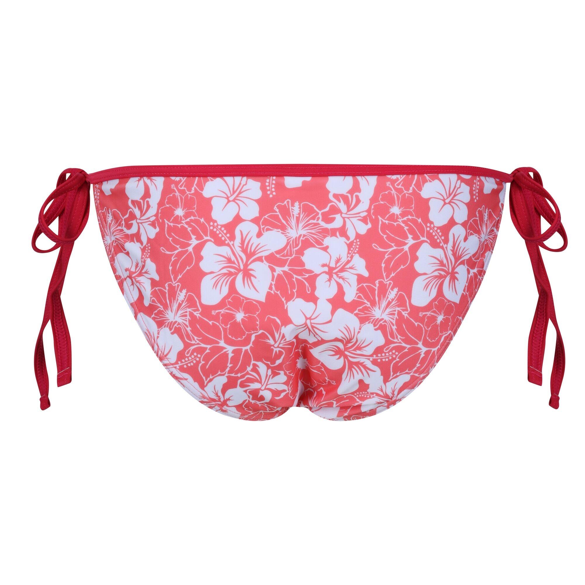 Womens/Ladies Aceana Hibiscus Bikini Bottoms (Peach Bloom) 2/5