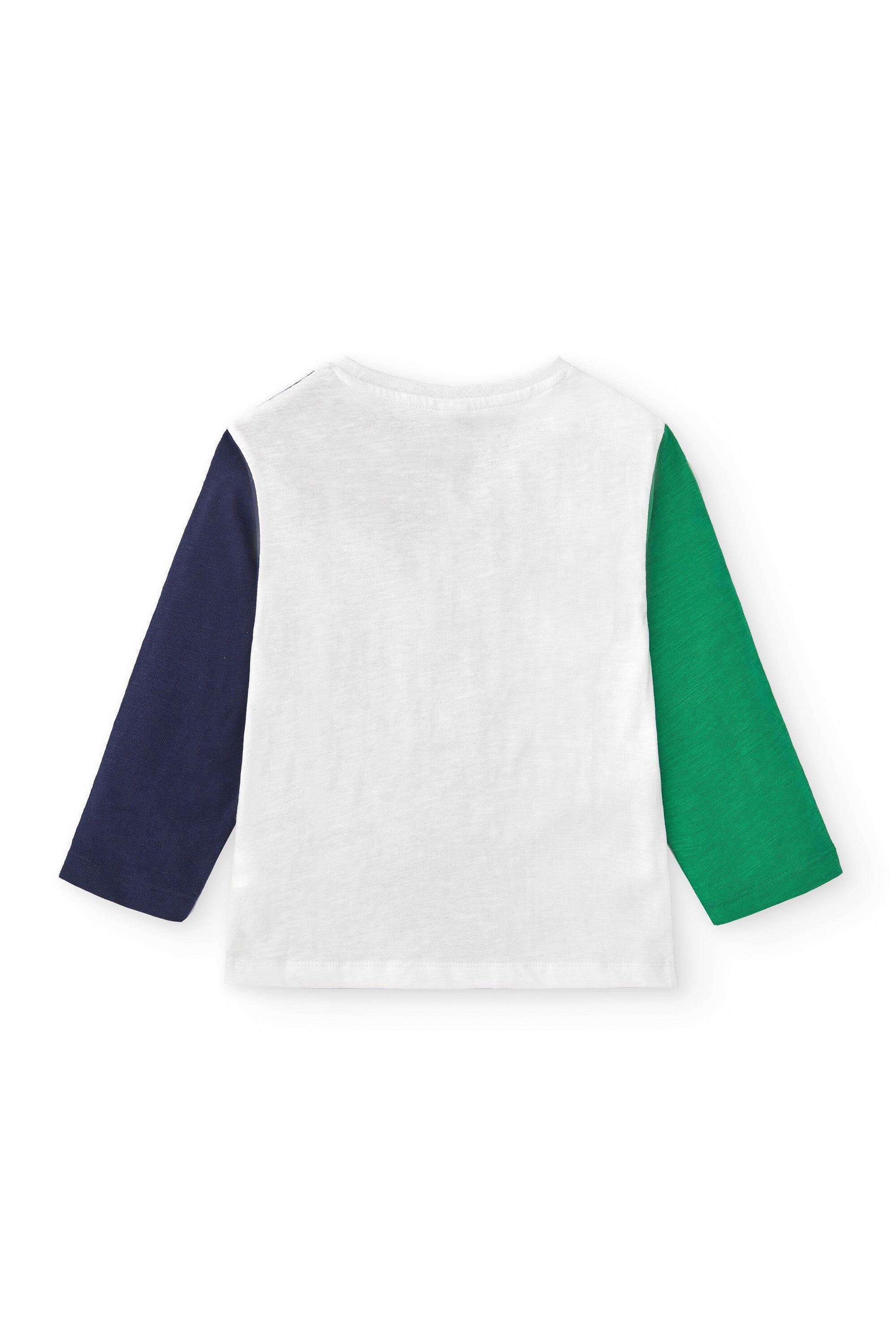 Camiseta de manga comprida multicolorida para 3/4