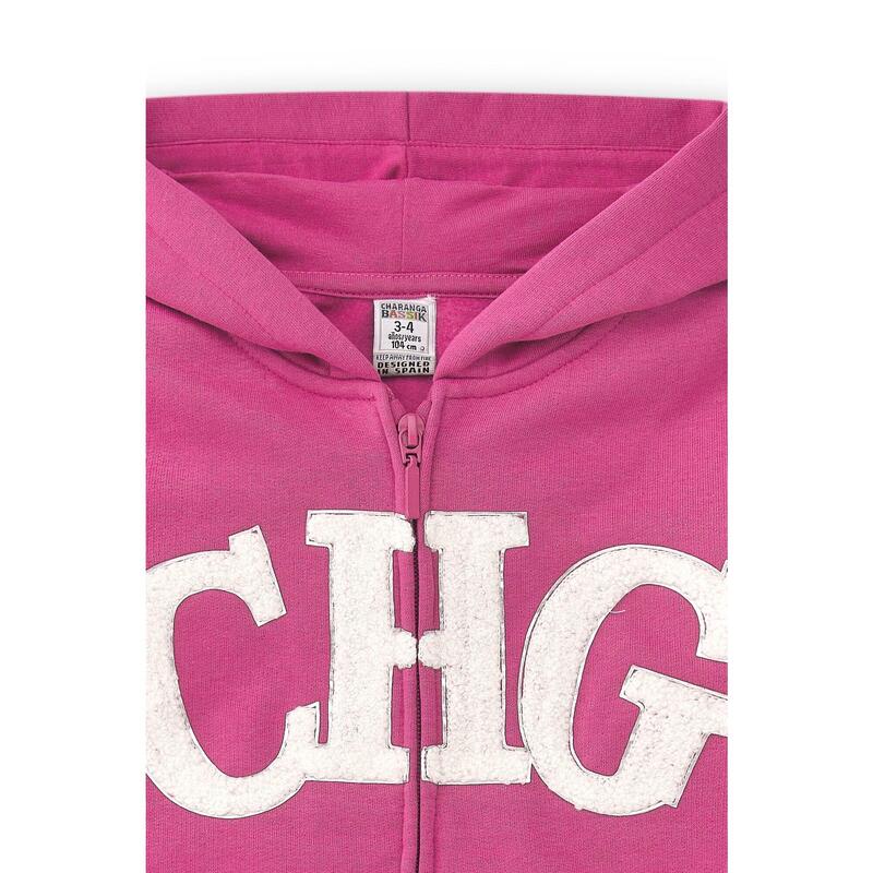 Sudadera cremallera Niña Charanga fucsia CHG