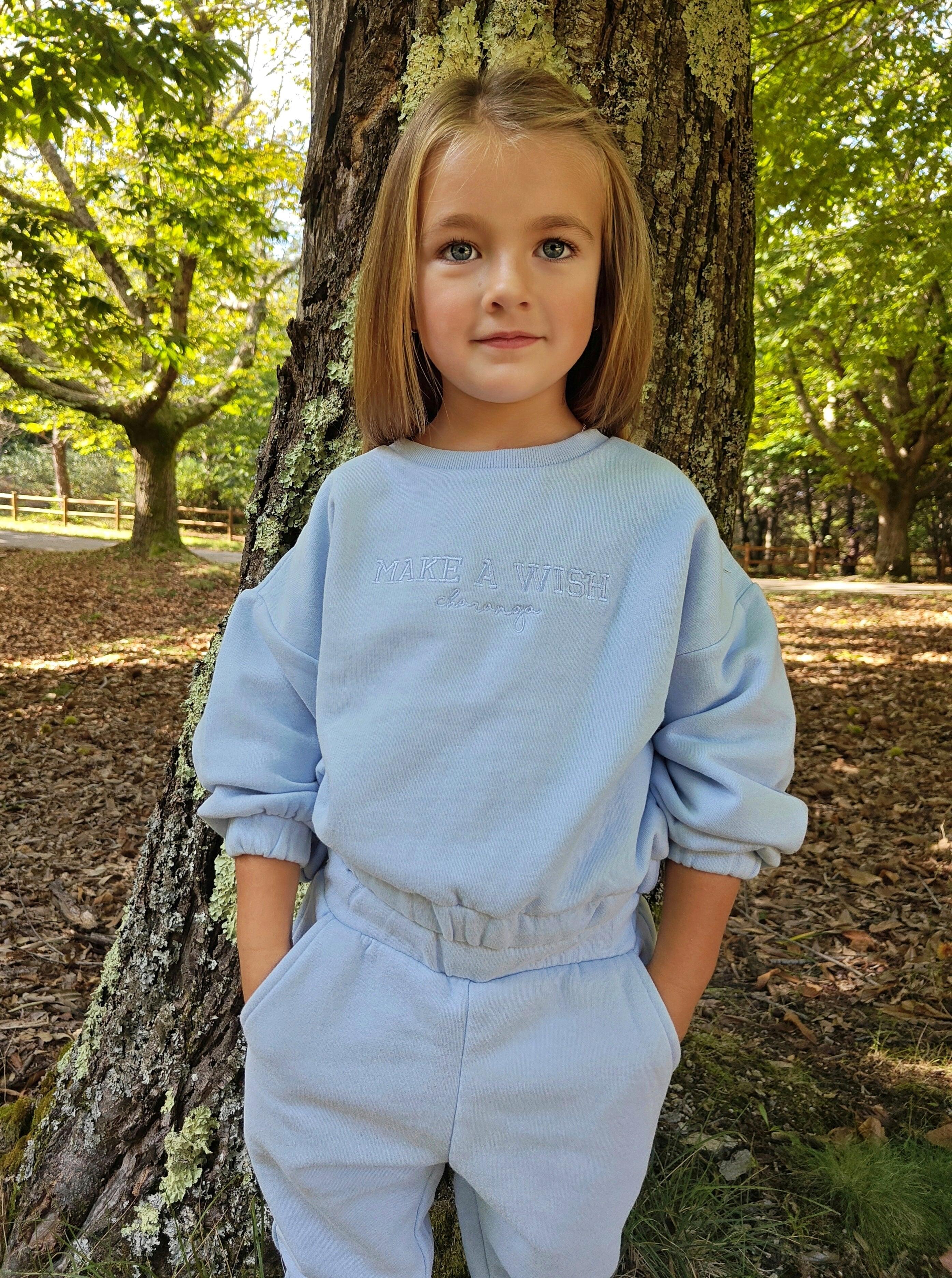 Moletom infantil azul claro Wish | Sem 5/5