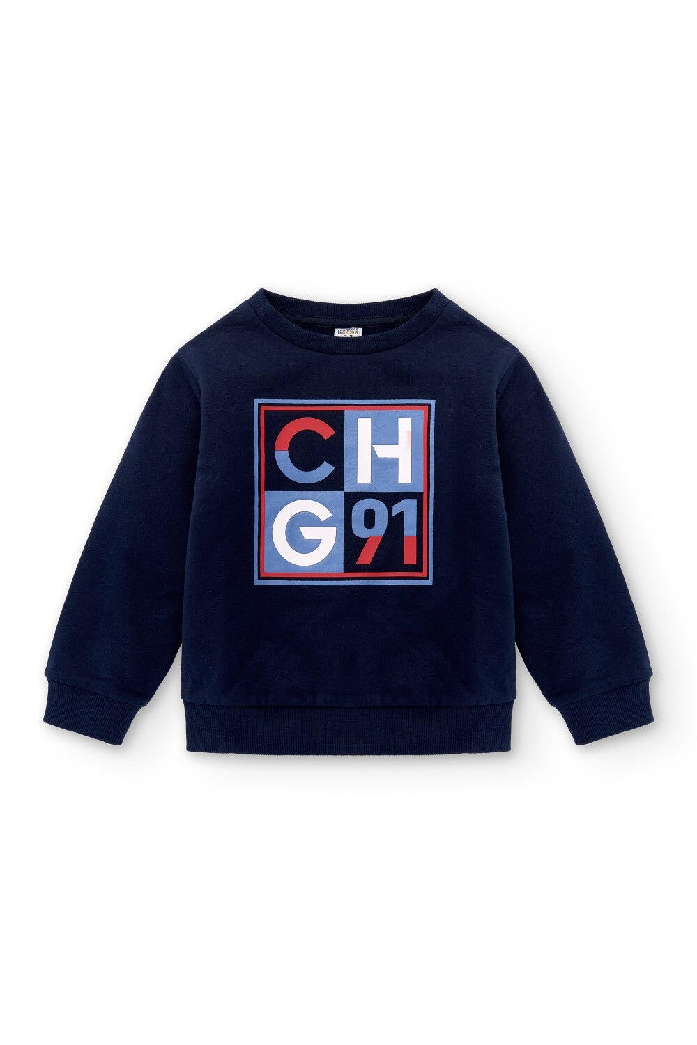 Moletom CHG infantil azul marinho com 1/2