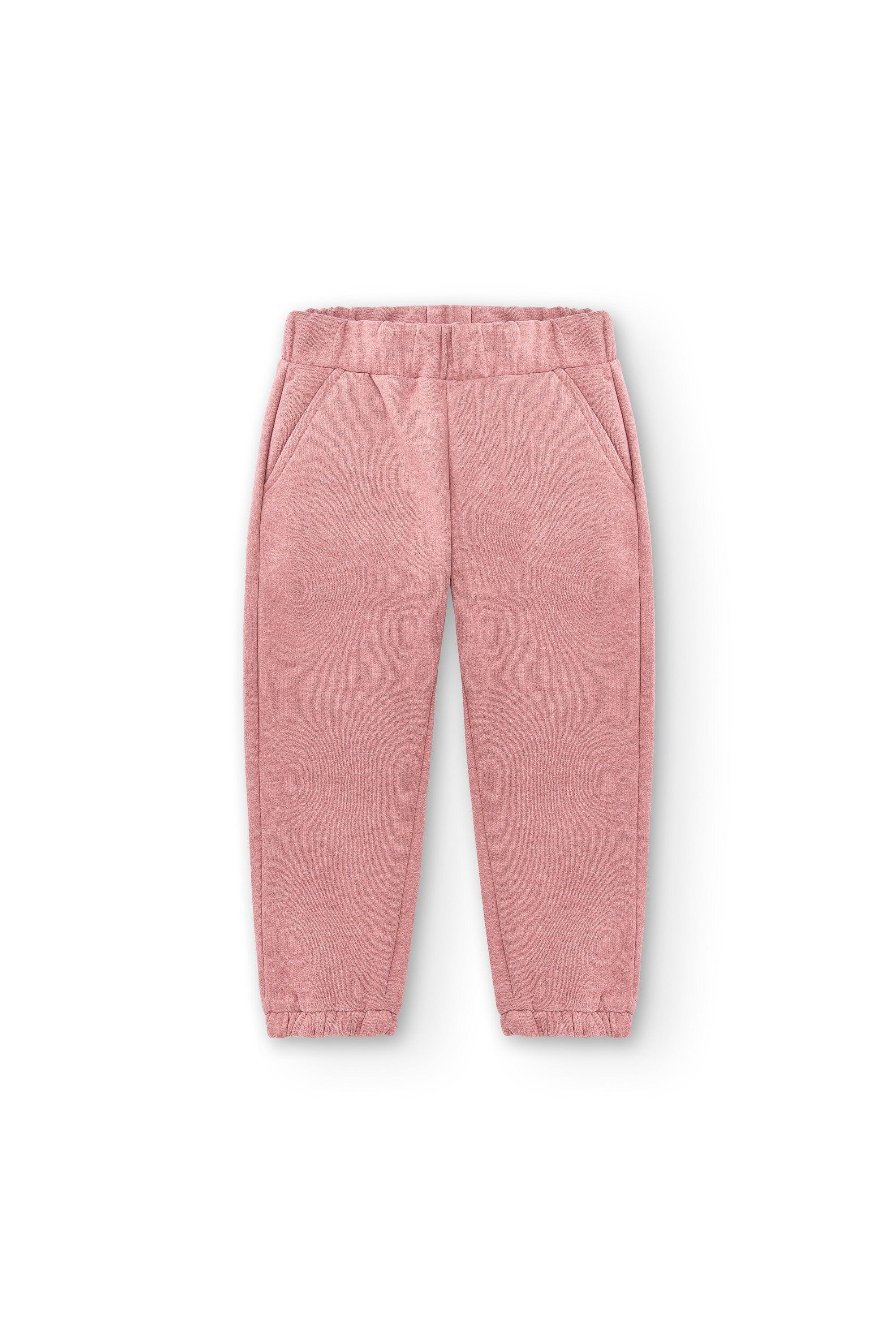 Calça de moletom rosa para menina | Fleece macio com 2/5