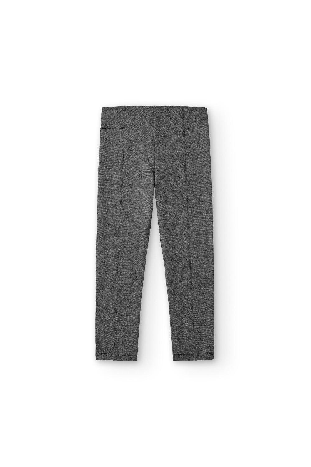 Pantalón de niña color gris y antracita 3/4