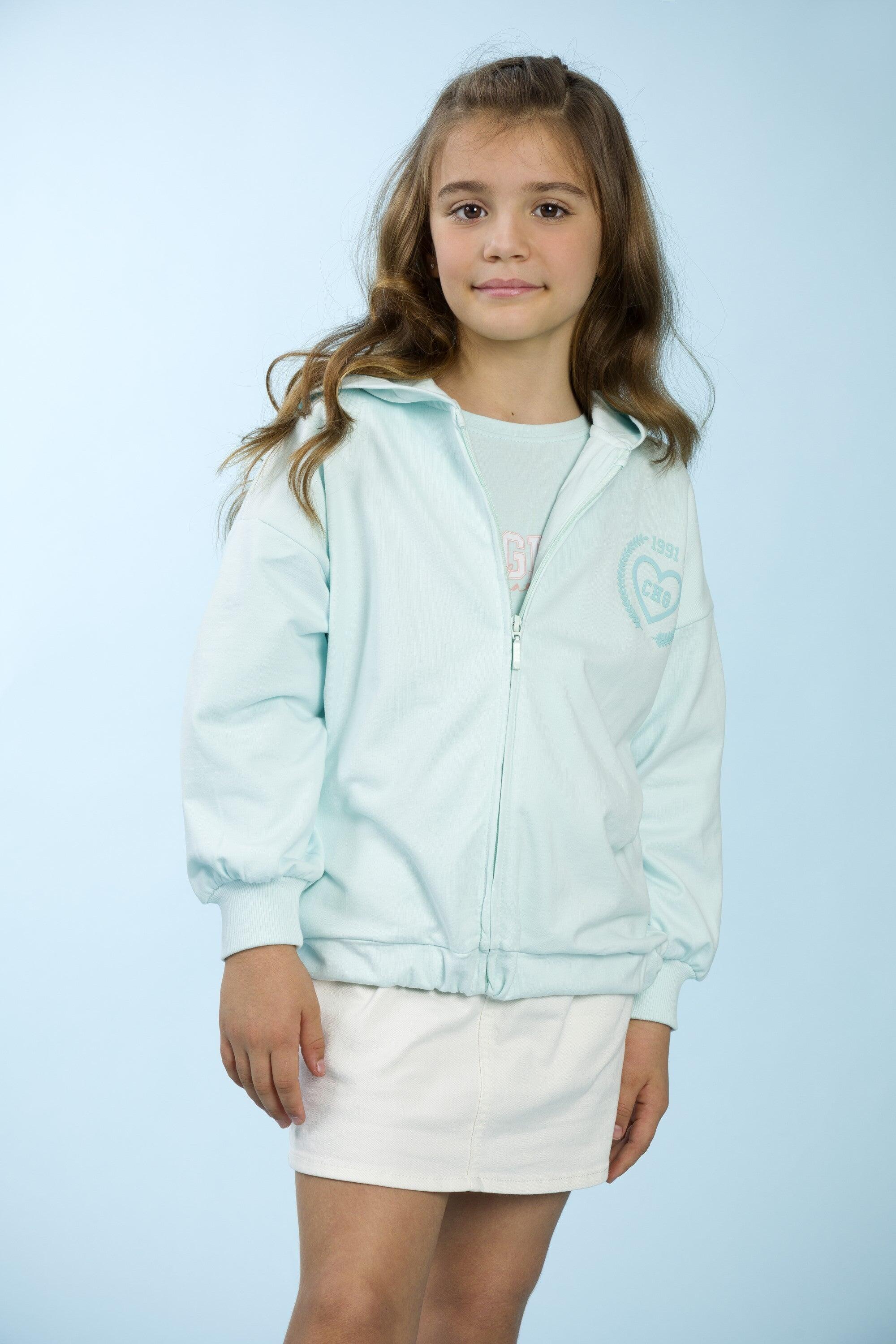 Jaqueta esportiva feminina azul-turquesa | Com 5/5