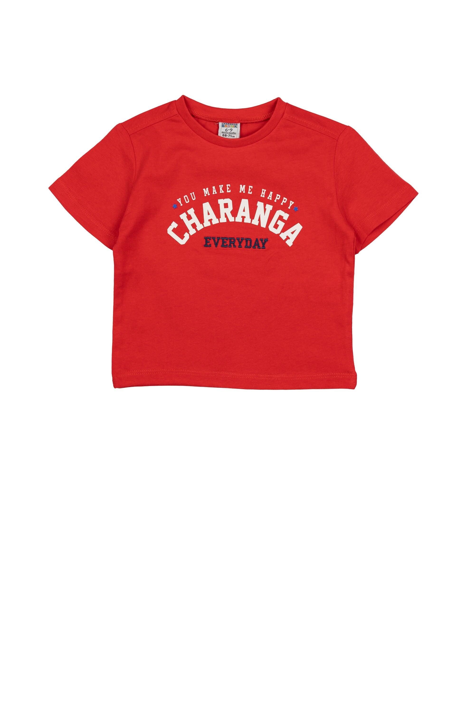 Camiseta vermelha para bebê 2/4