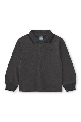 Polo de niño antracita básico