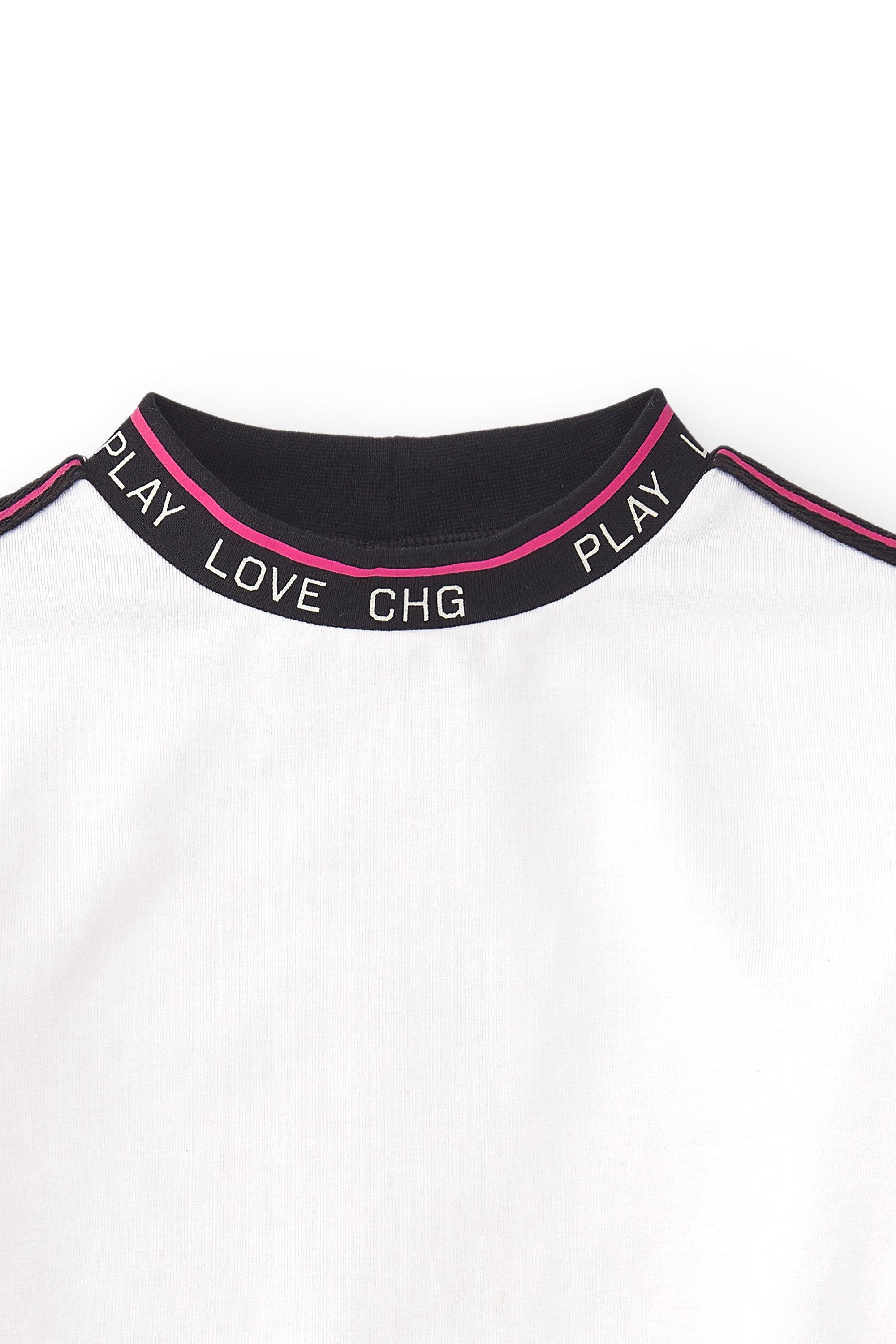 Camiseta esportiva branca de manga comprida para meninas | Barra 5/5