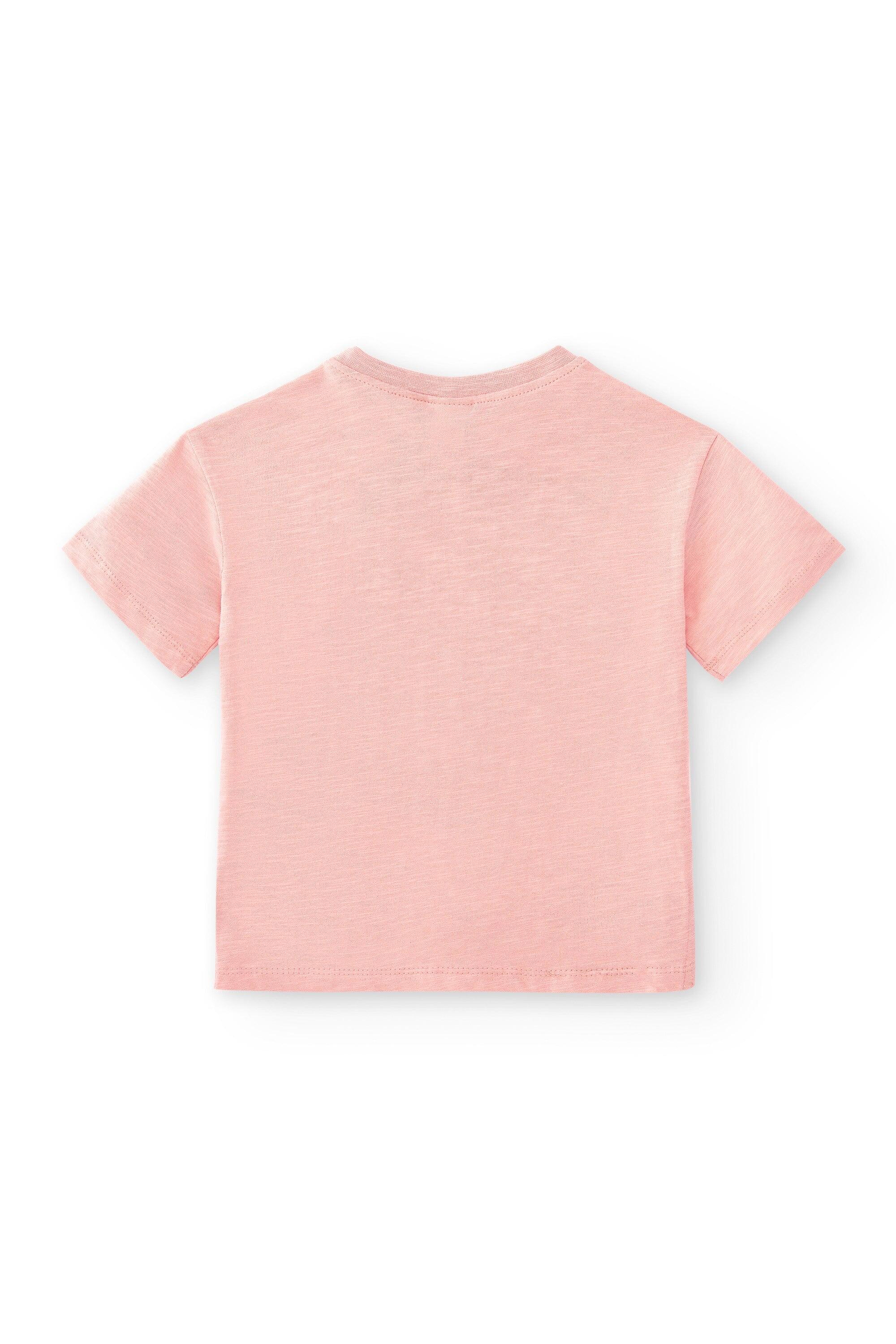 Camiseta rosa unissex para 4/5