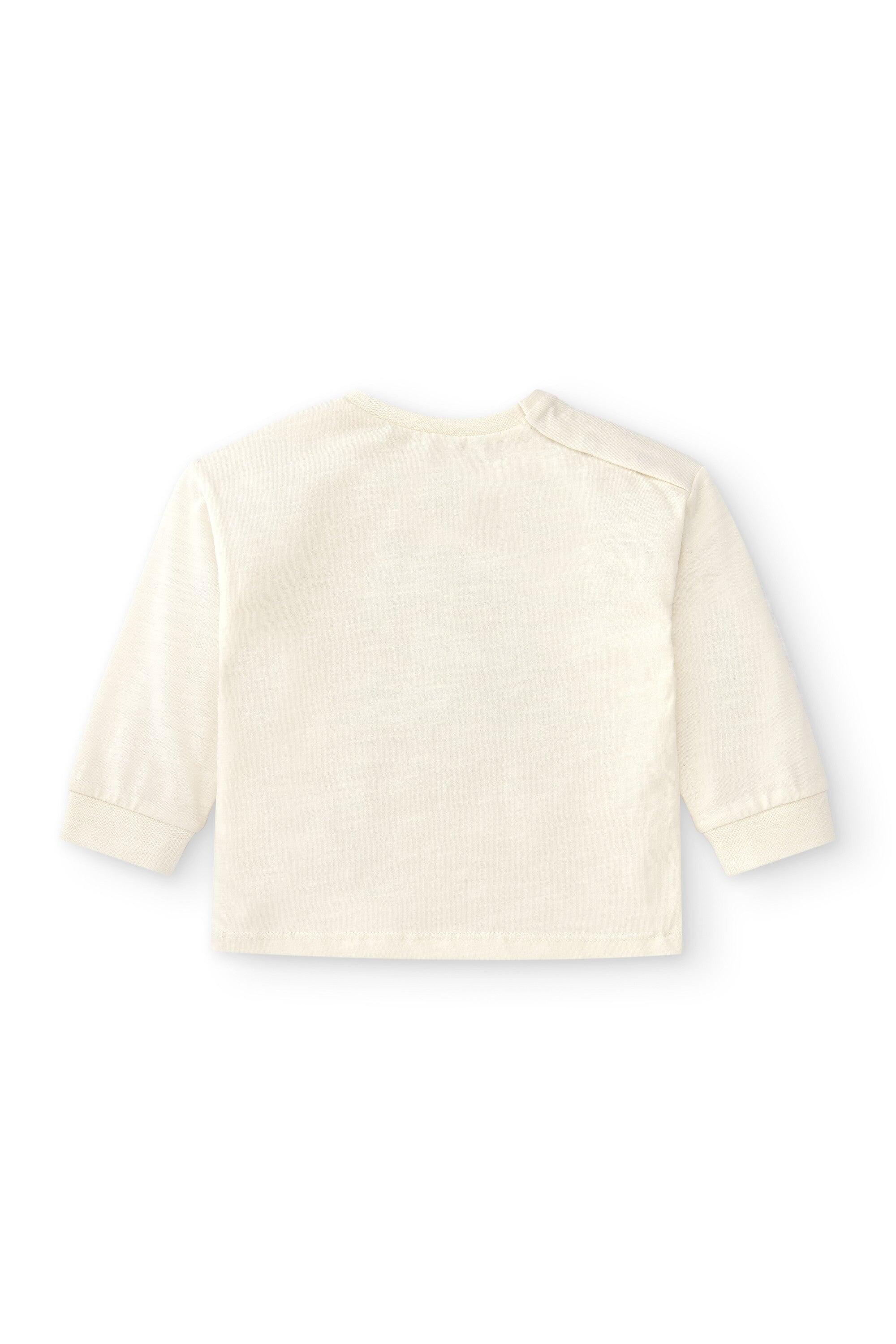 Camiseta de bebé de manga larga color crudo con dibujo monstruo 4/4