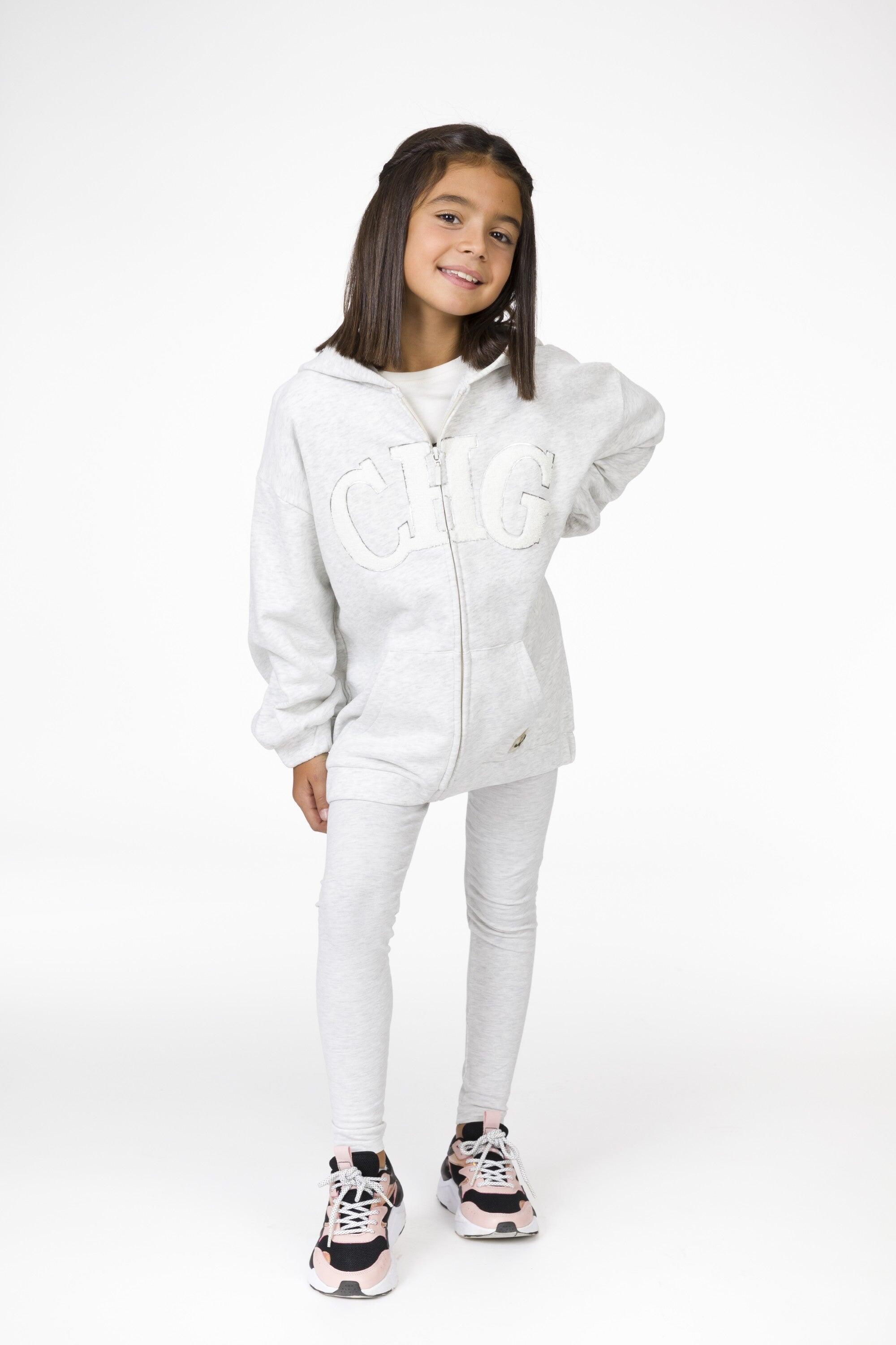 Legging de niña gris | Cintura elástica 4/4