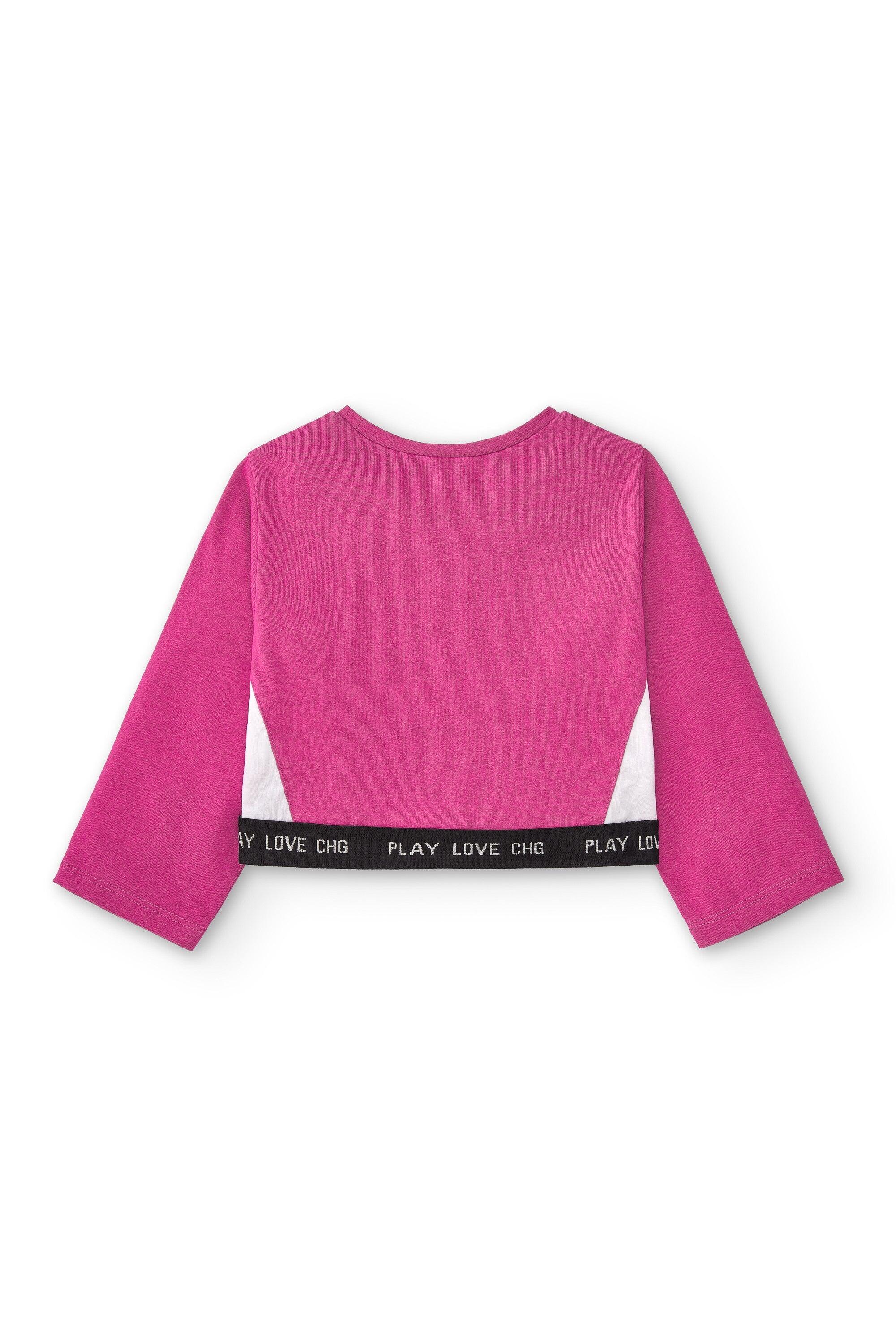 Top cropped fúcsia para meninas | Ajuste 3/5