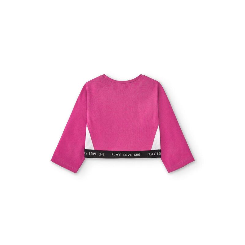 Sudadera de niña color rosa – Charanga