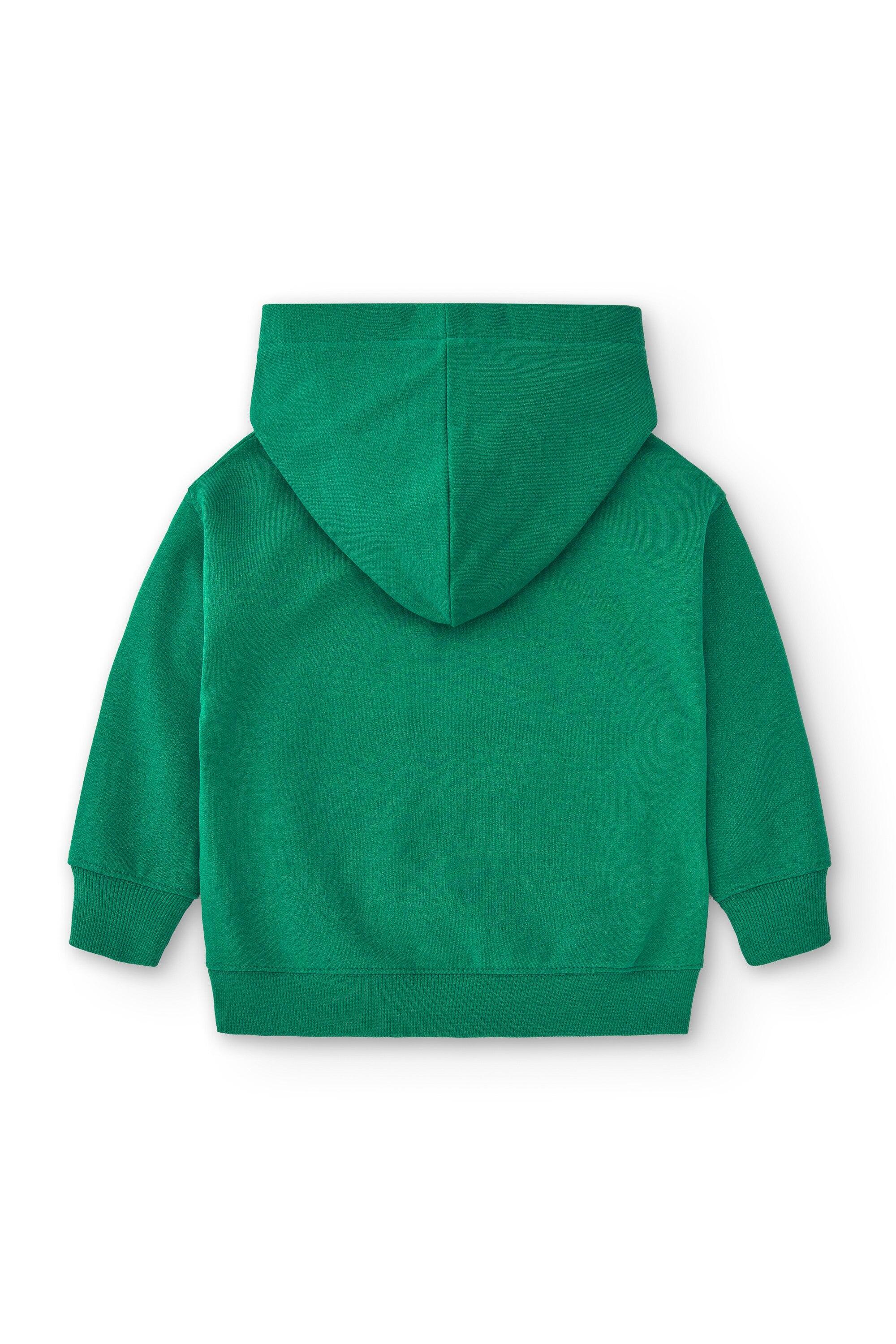 Sudadera cerrada de niño verde 4/5