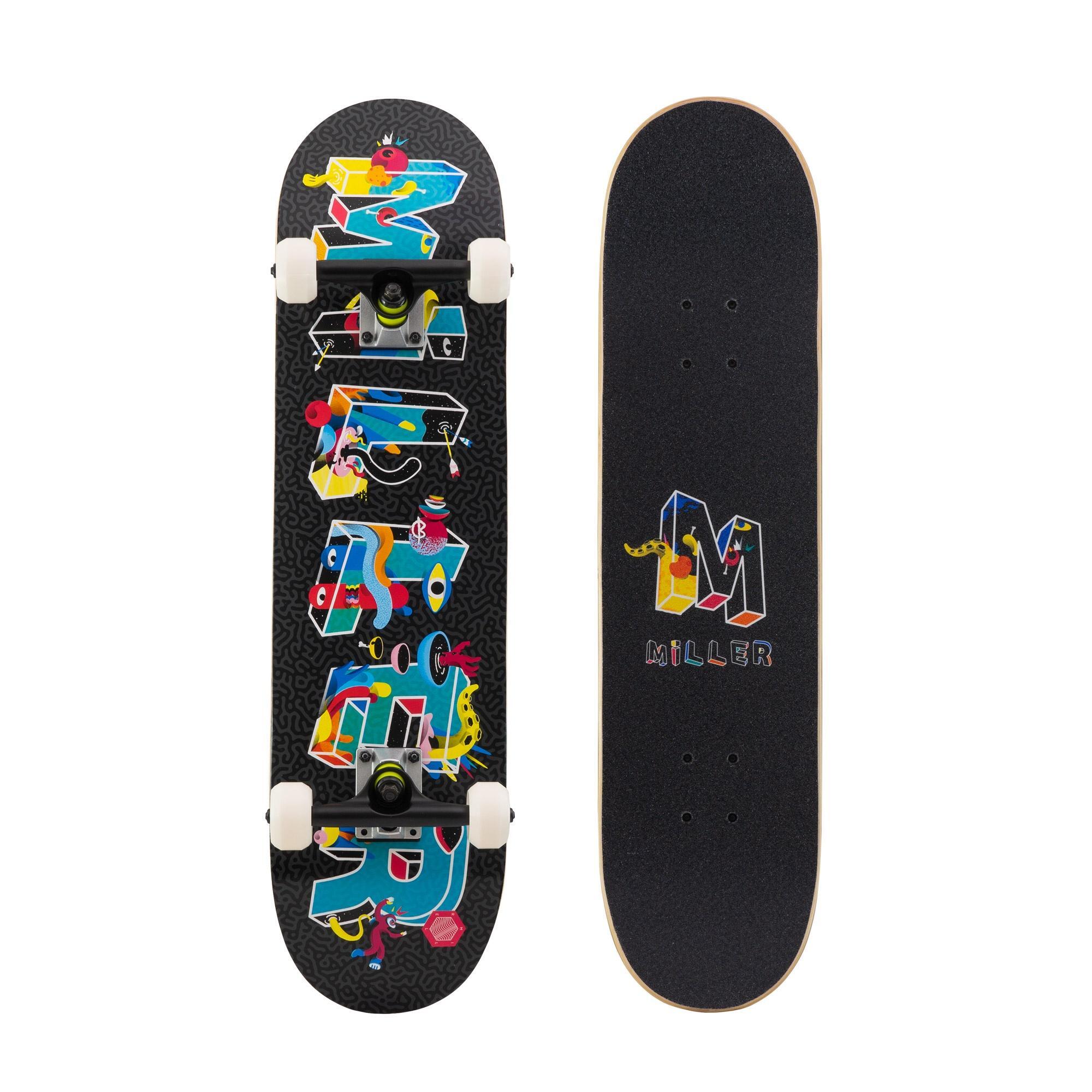 Skateboard completo miller comunity bordo 31,75"x8" abec7 rodas creek shr