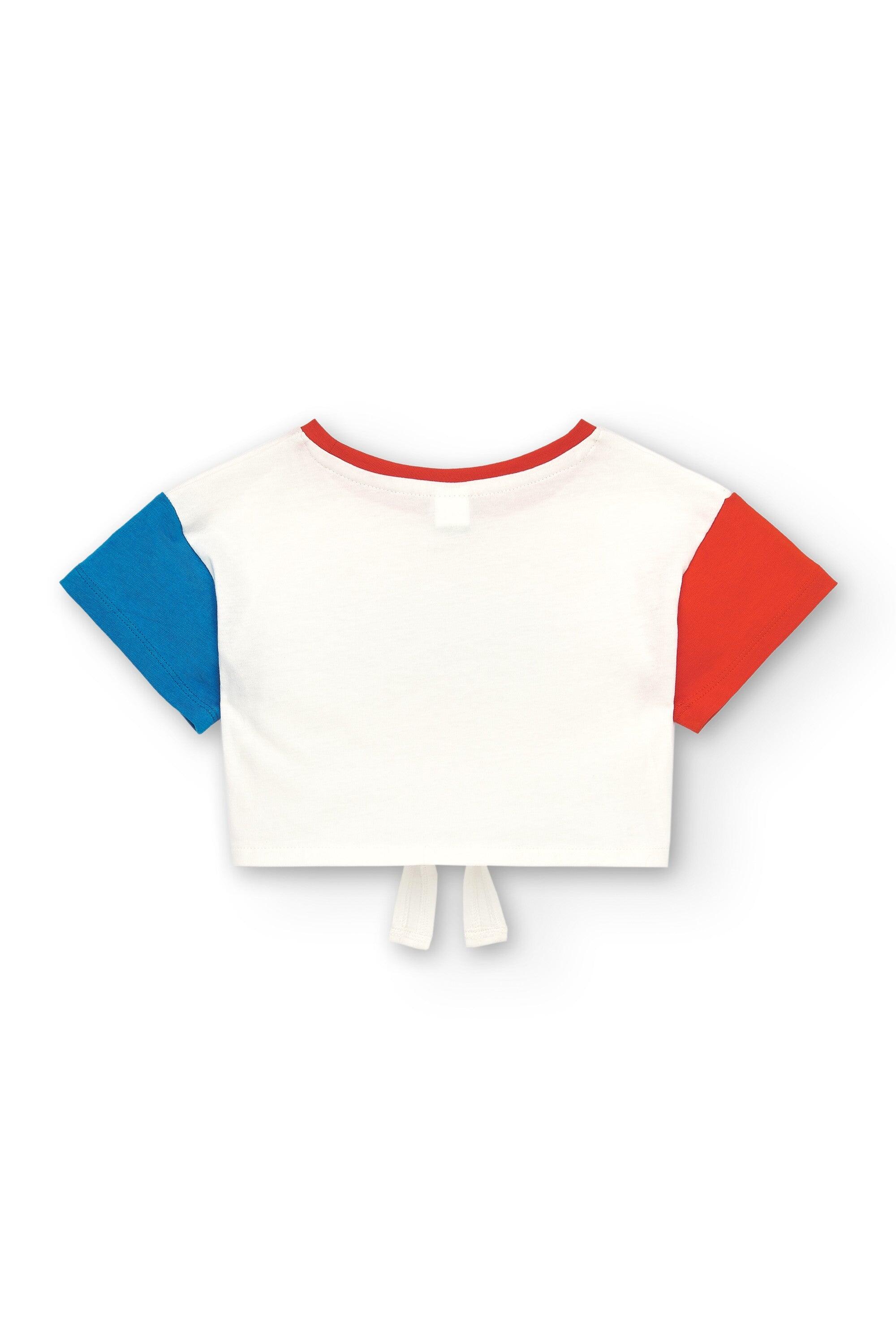 Camiseta niña corta con nudo 3/5
