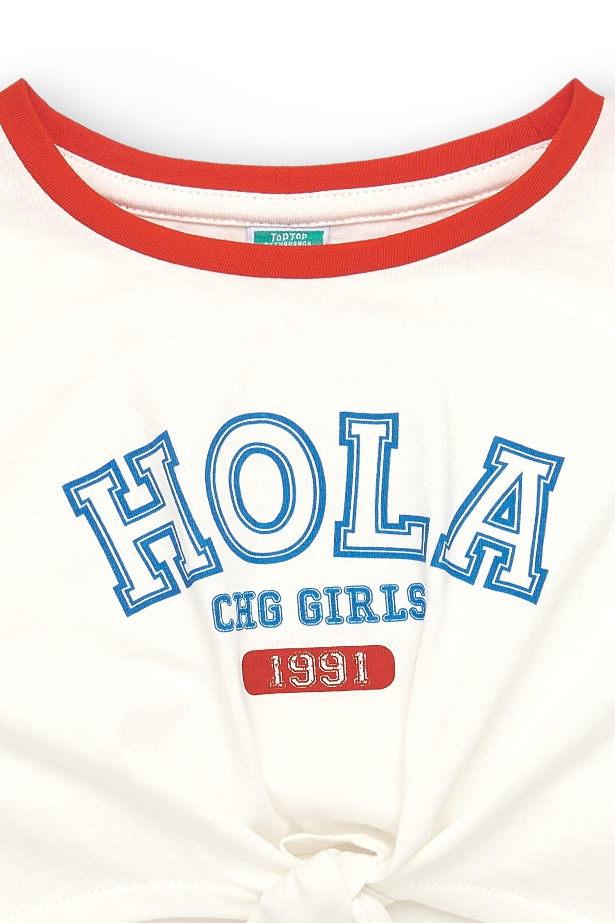 Camiseta niña corta con nudo 5/5