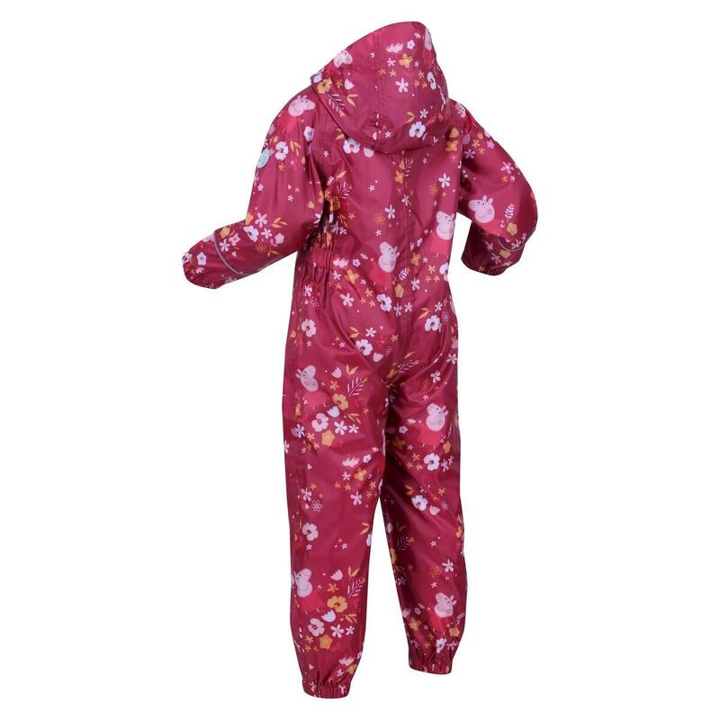 "Pobble" Regenanzug für Kinder Beeren Pink /Herbstfarben