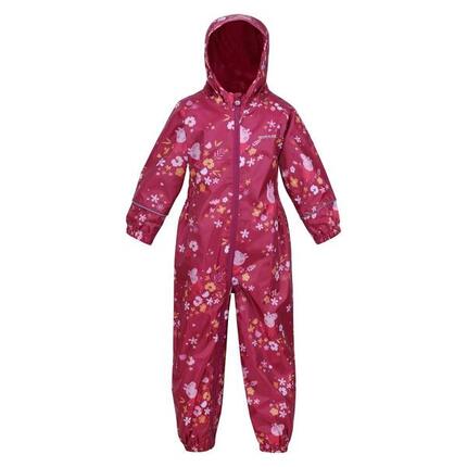 Pobble" Regenanzug für Kinder Beeren Pink /Herbstfarben