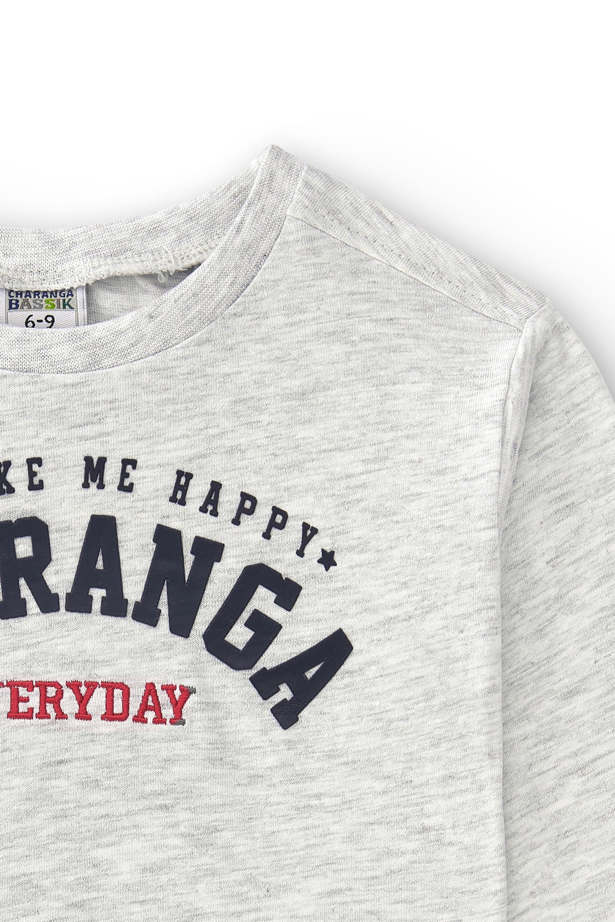 Camiseta bebé niño gris manga larga 5/5
