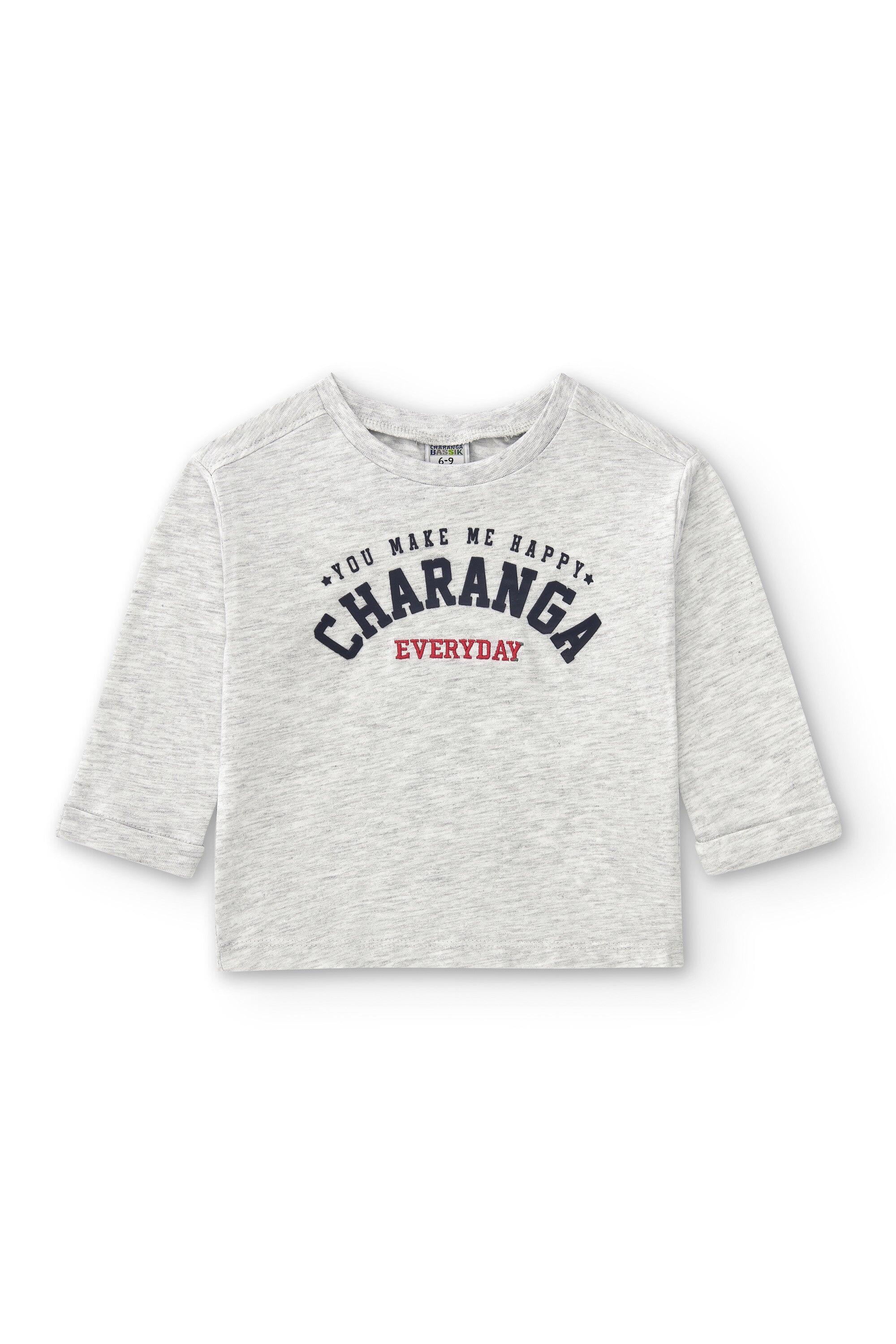 Camiseta bebé niño gris manga larga 2/5